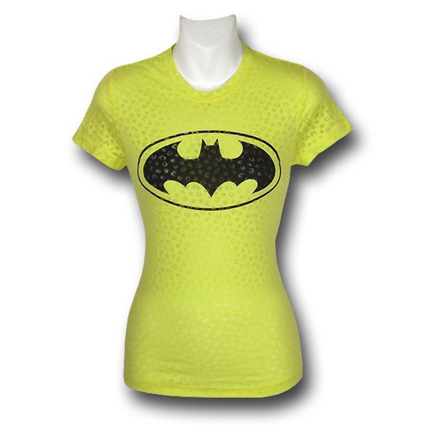Batgirl Jr Womens Leopard T-Shirt, Yellow