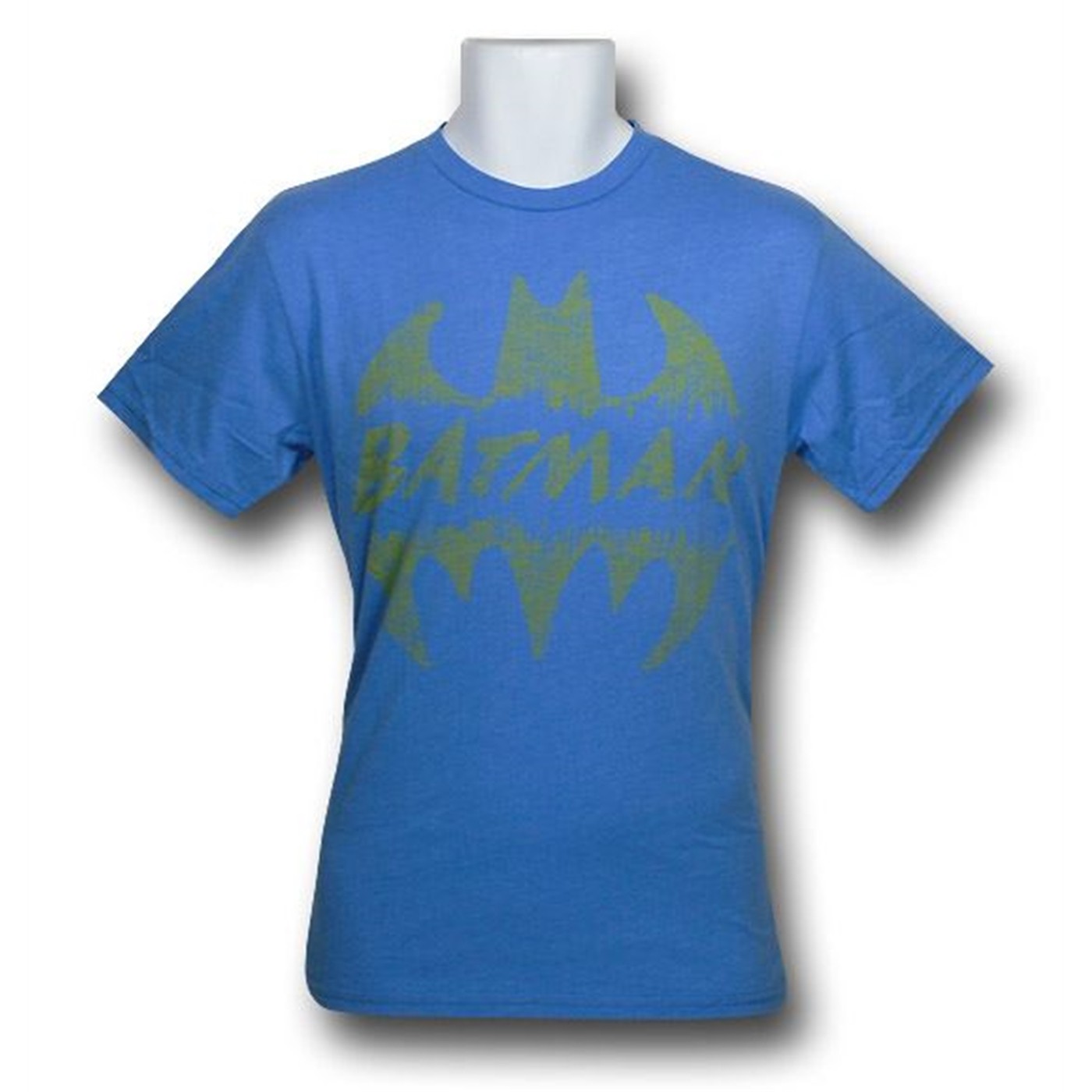 Batman Paint Blue/Yellow Junk Food T-Shirt, Blue