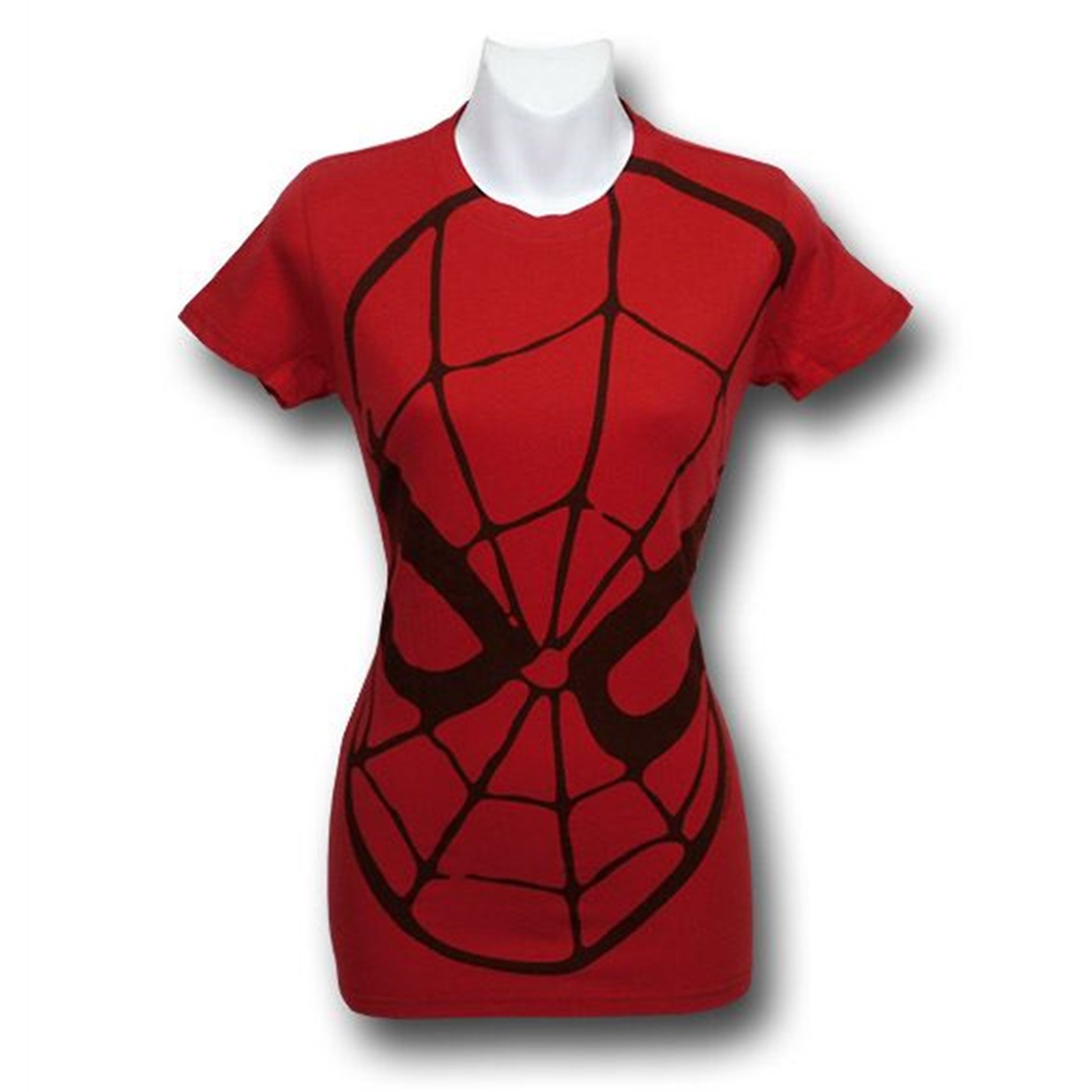 Spiderman Juniors Red Mask (30 Single) T-Shirt, Red