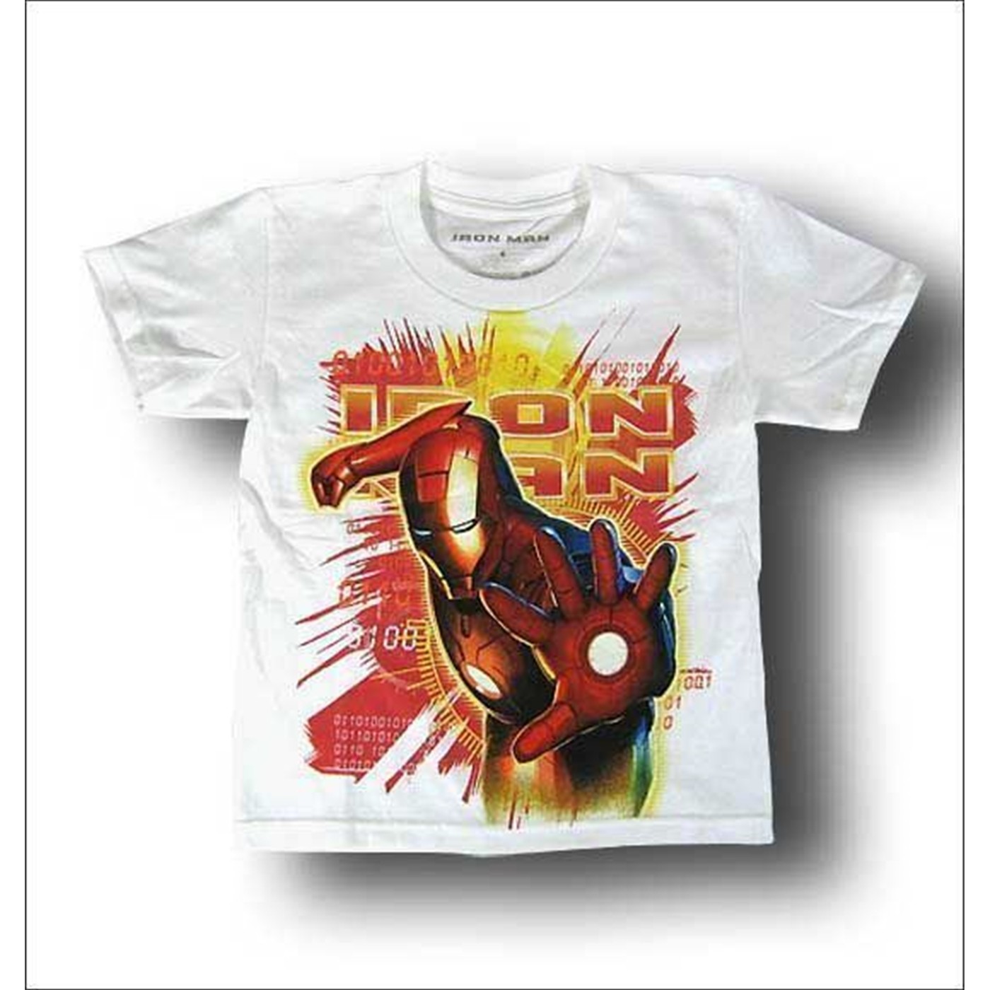 Iron Man Juvenile Hand Out T-Shirt, White