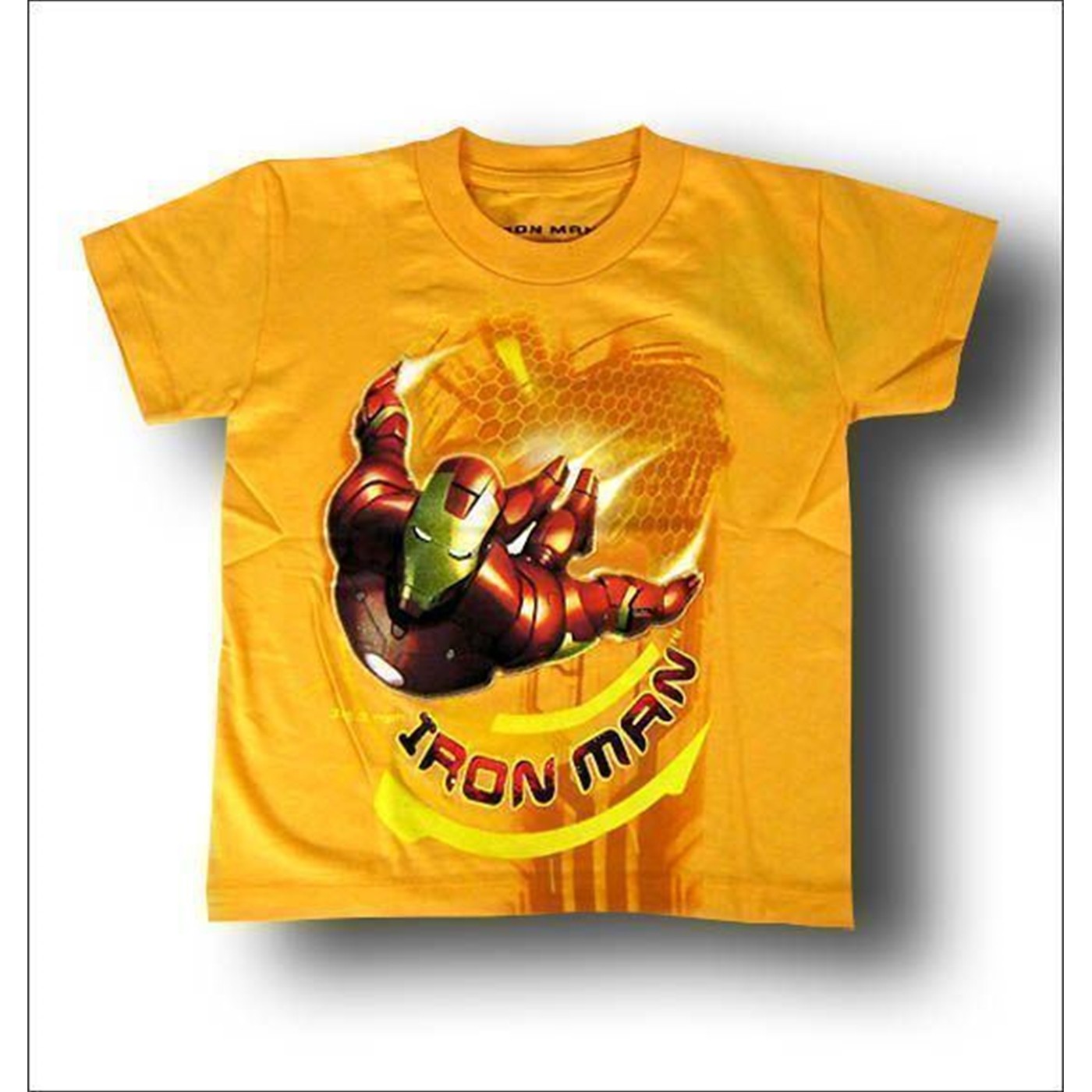 Iron Man Juvenile T-Shirt - Iron Slam, Yellow