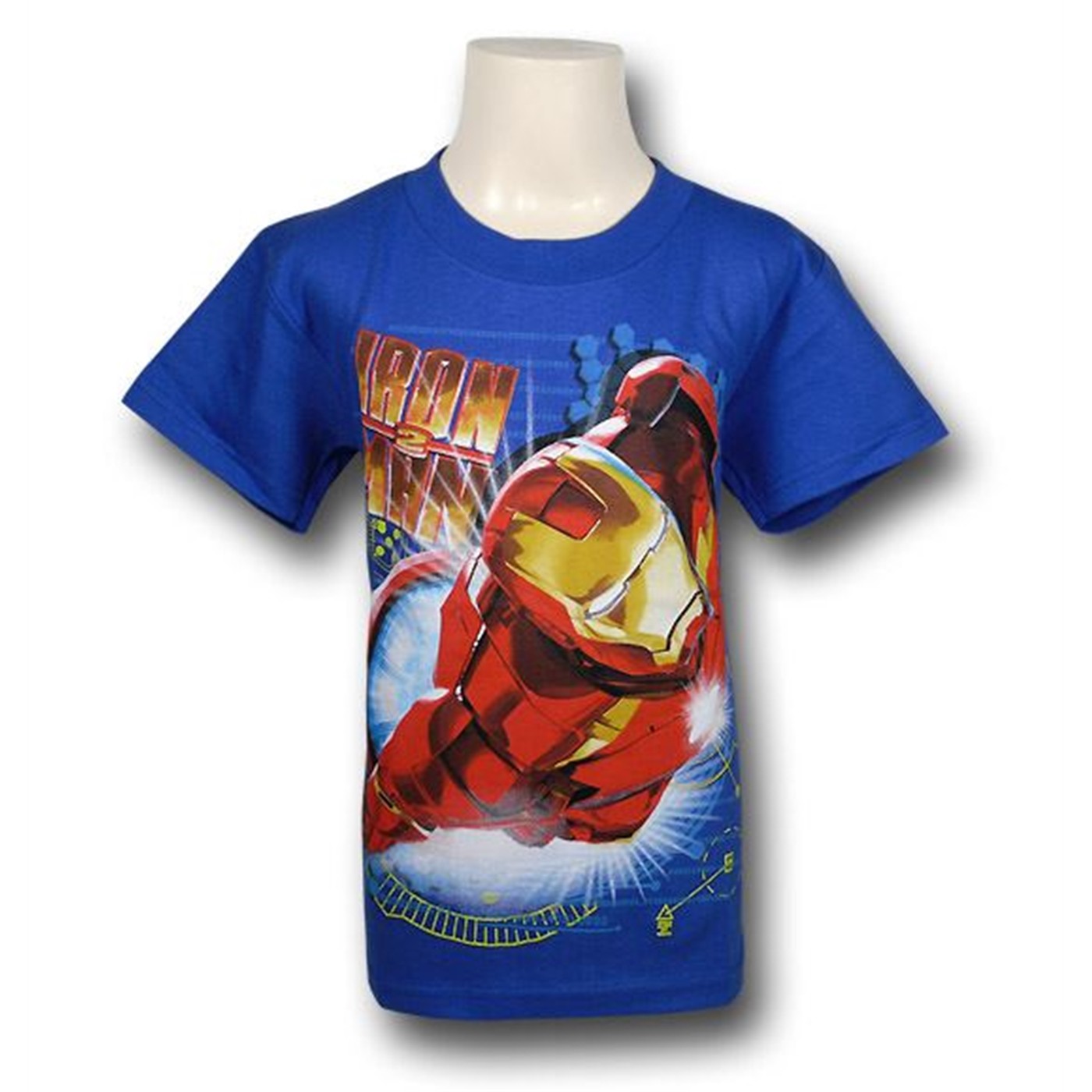 Iron Man 2 Juvenile Core Blast T-Shirt, Blue