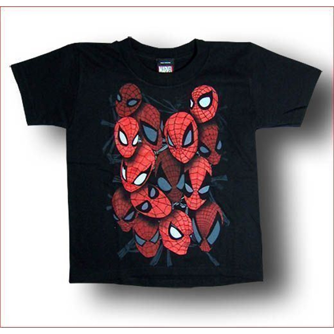 Spiderman Juvenile Artists' Heads T-Shirt, Black