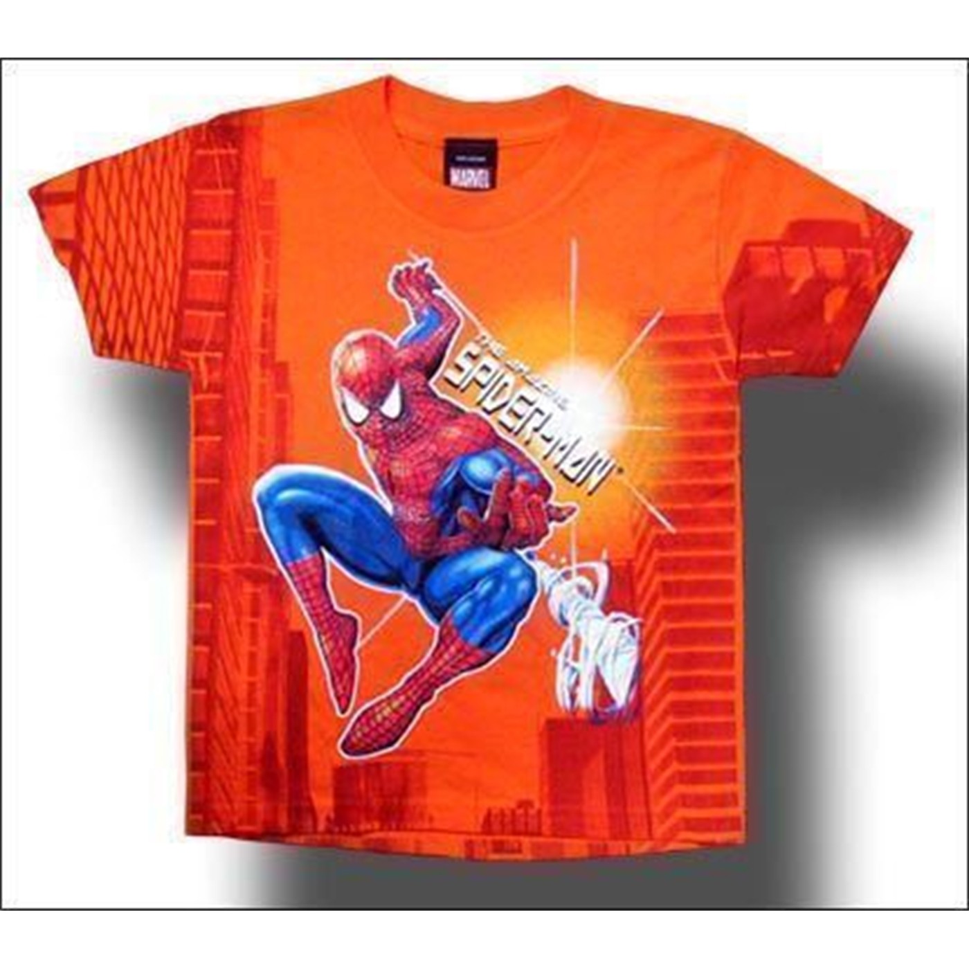 Spiderman Juvenile Orange Jump t-shirt, Orange