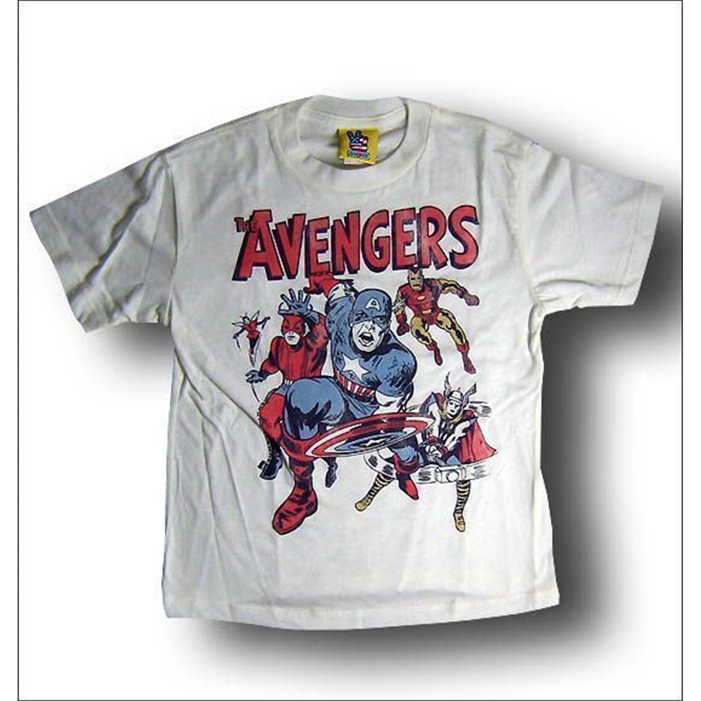 Avengers Original Juvenile T-Shirt by Junk Food, White