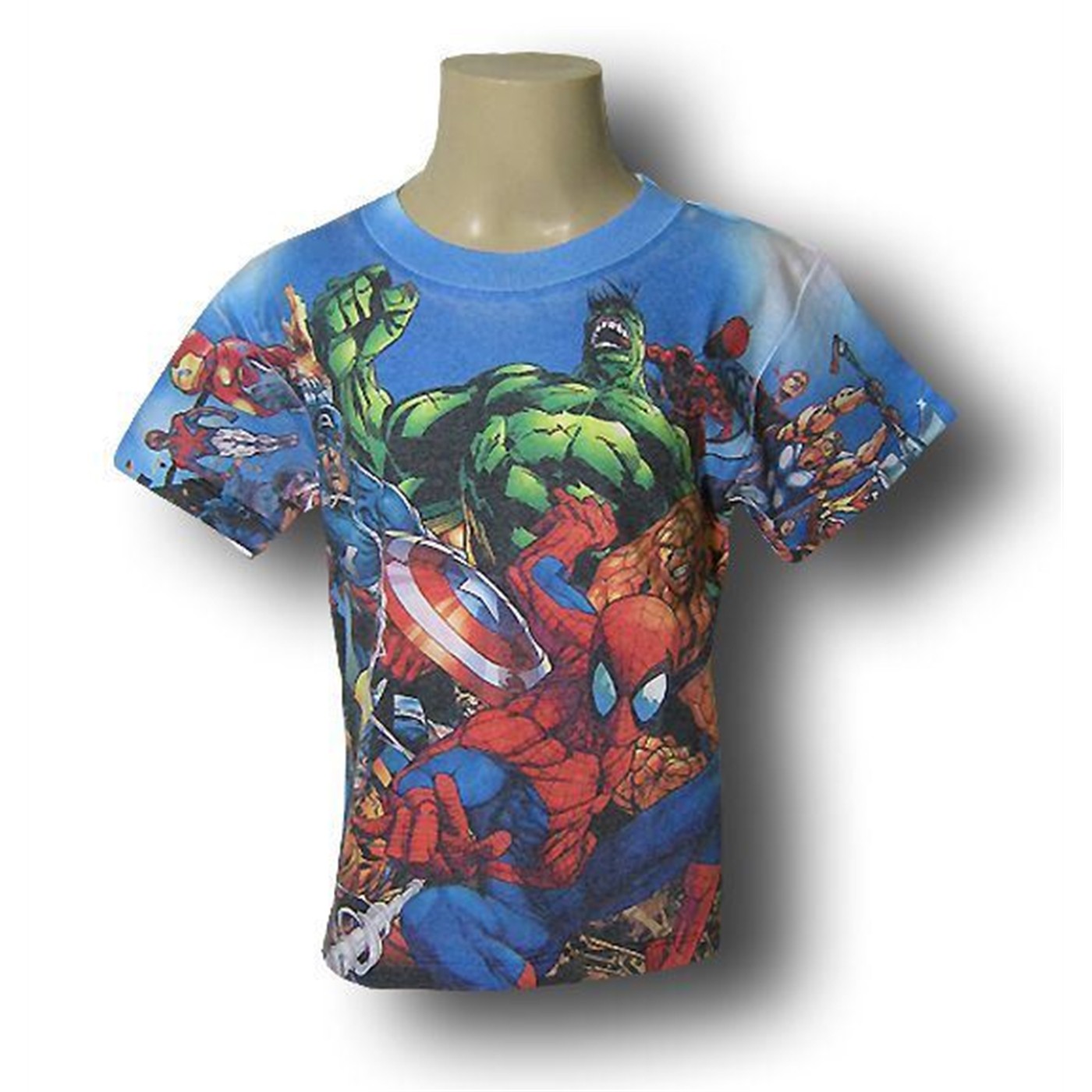 Marvel Juvy Group Dynamic Sublimated T-Shirt, Blue