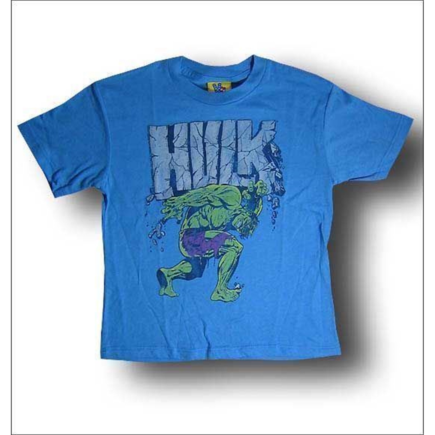 Hulk Juvenile Blue Logo T-Shirt, Blue