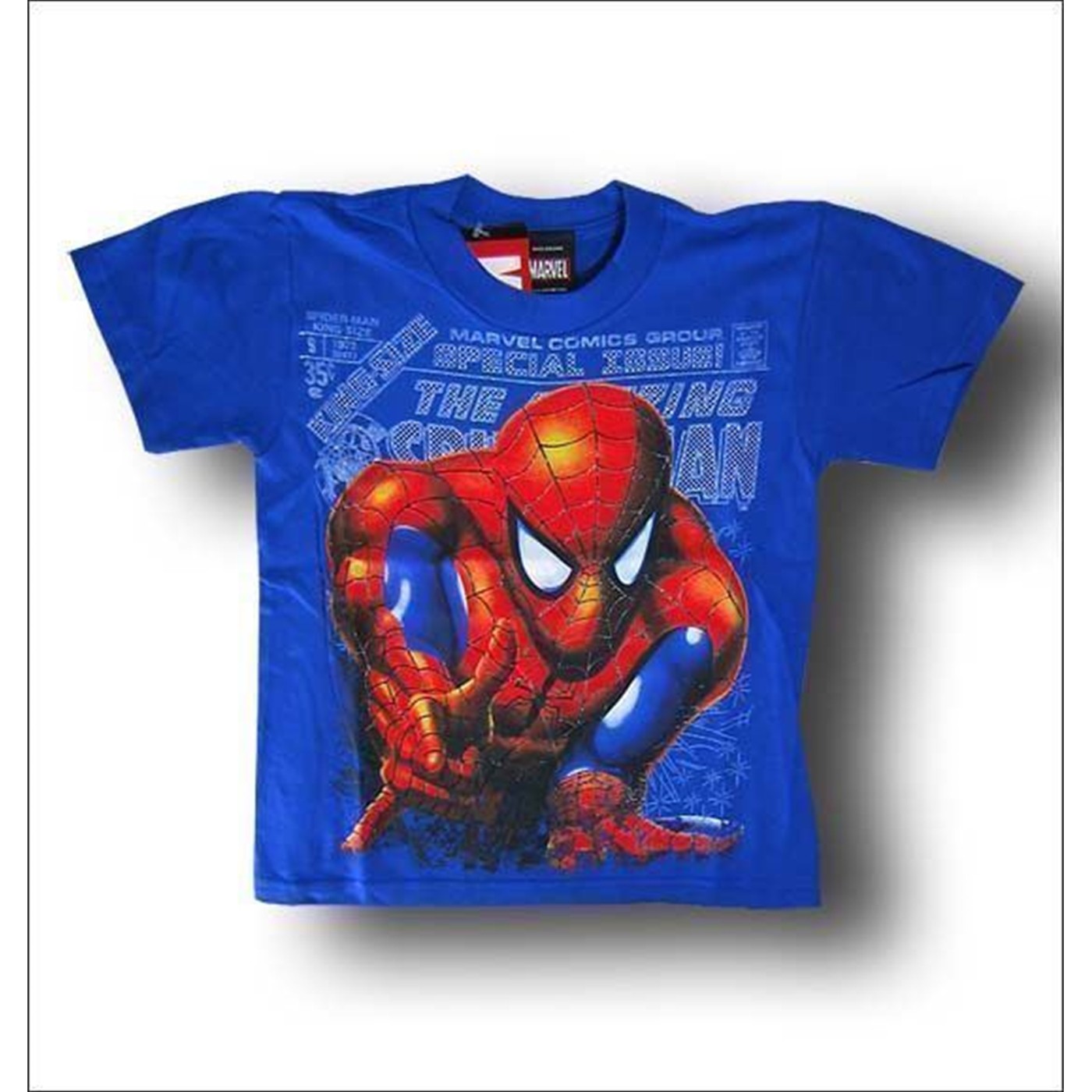 Spiderman Juvenile King Size Issue T-Shirt, Blue