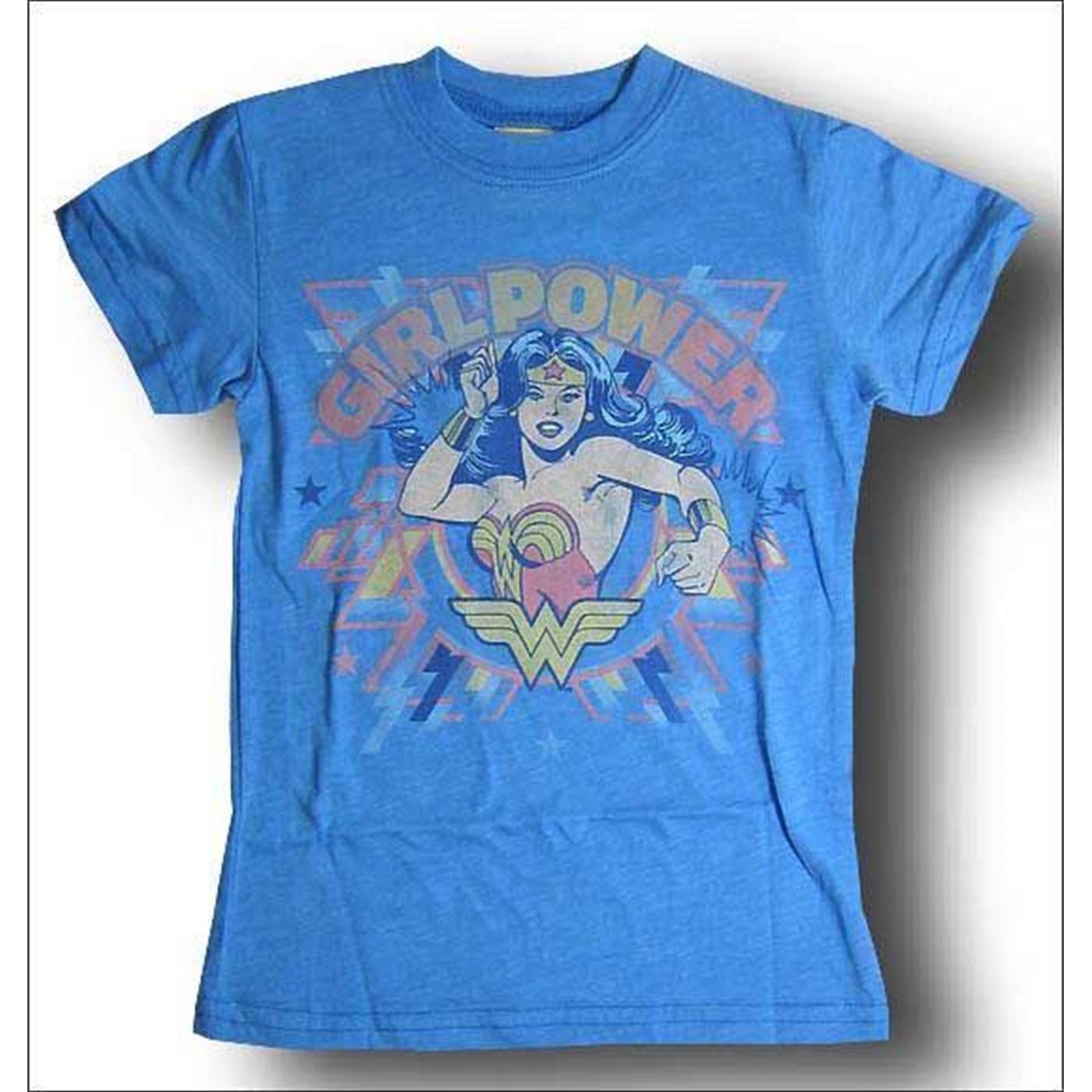 Wonder Woman Juvenile Girl Power T-Shirt, Blue