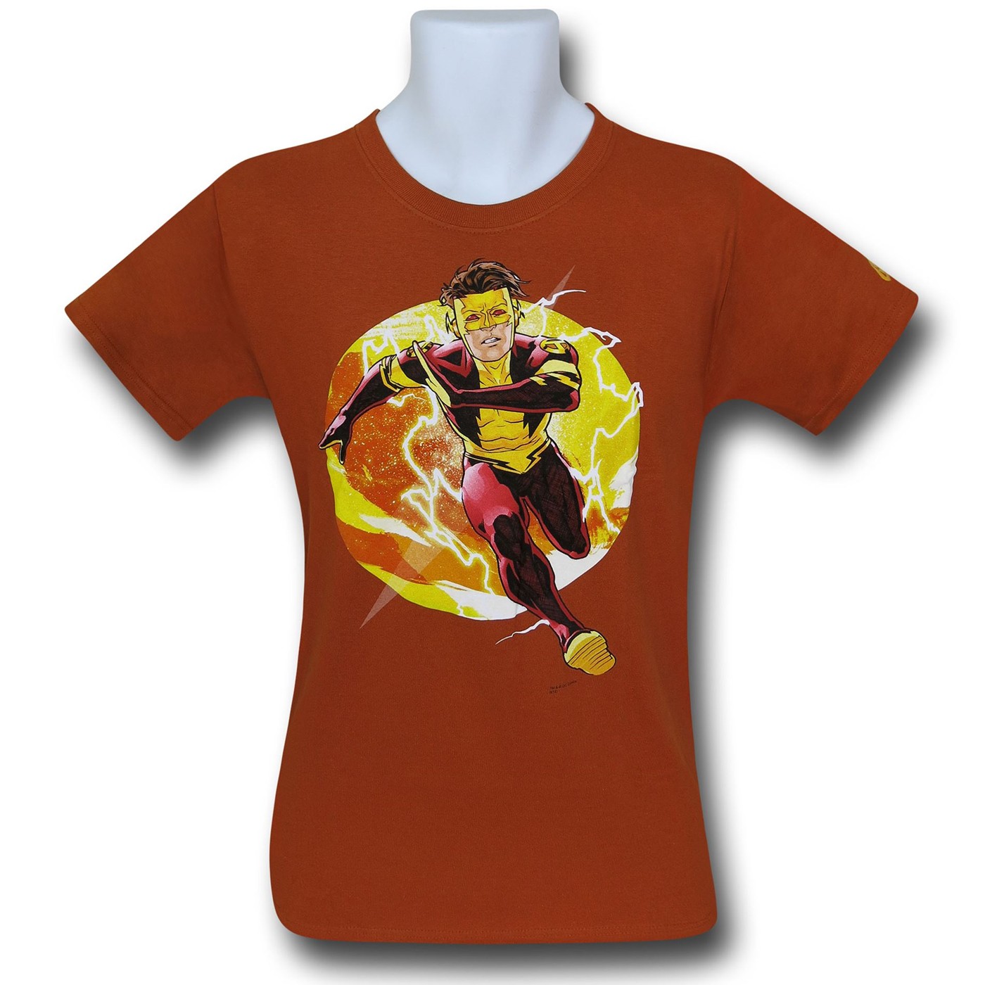 Kid Flash Bar Torr New 52 T-Shirt, Orange