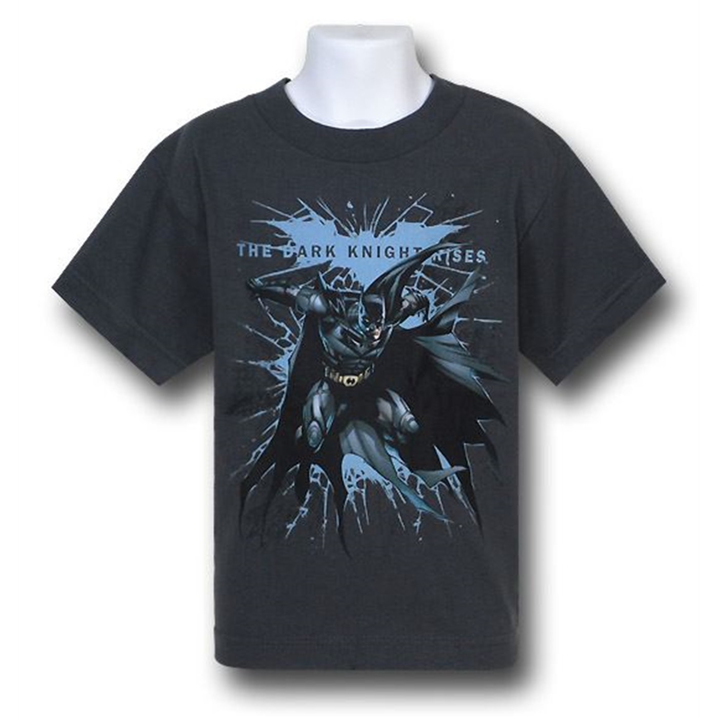 Dark Knight Rises Kids Breaking Through T-Shirt, Grey