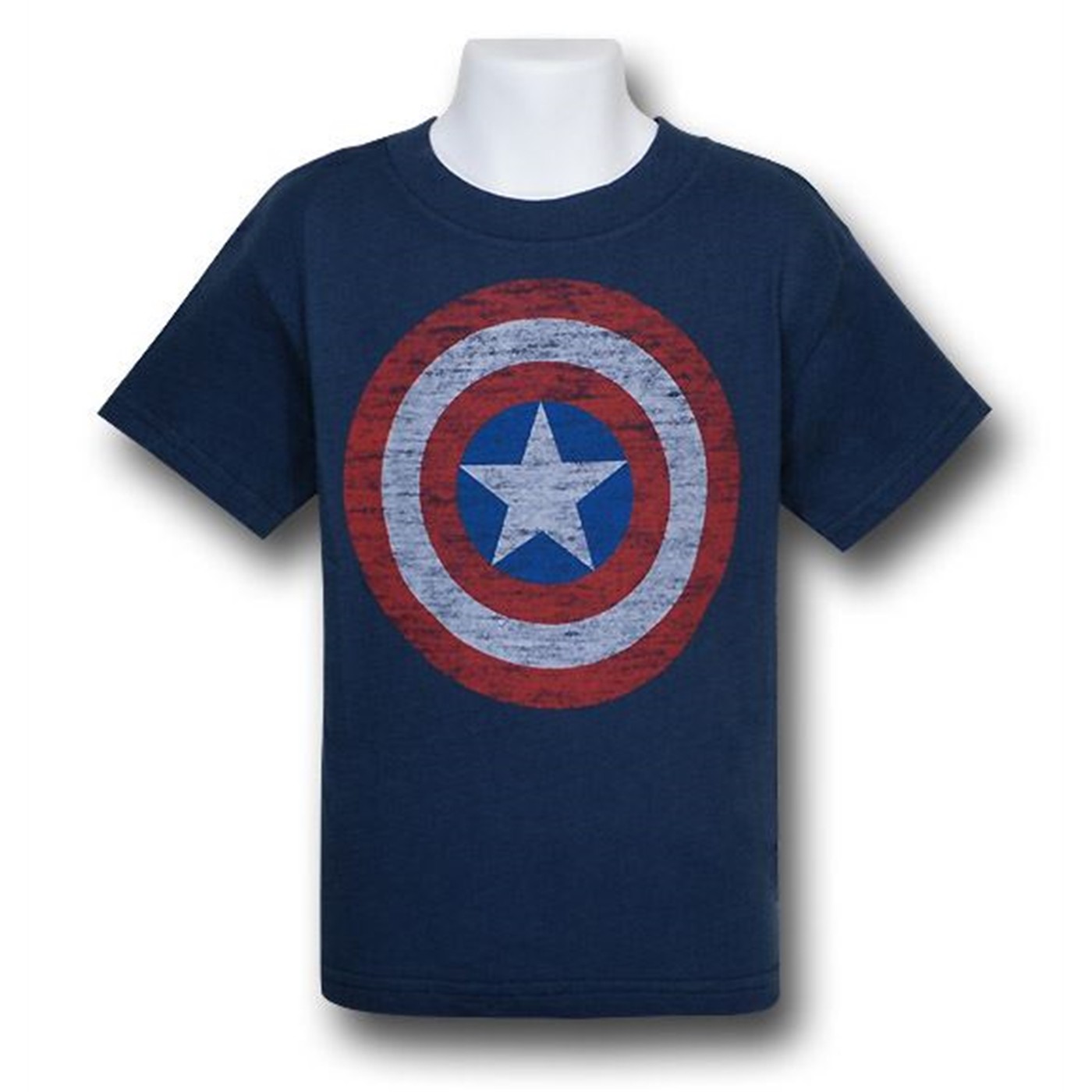 Captain America Faded Shield Kids 30 Single T-Shirt, Blue