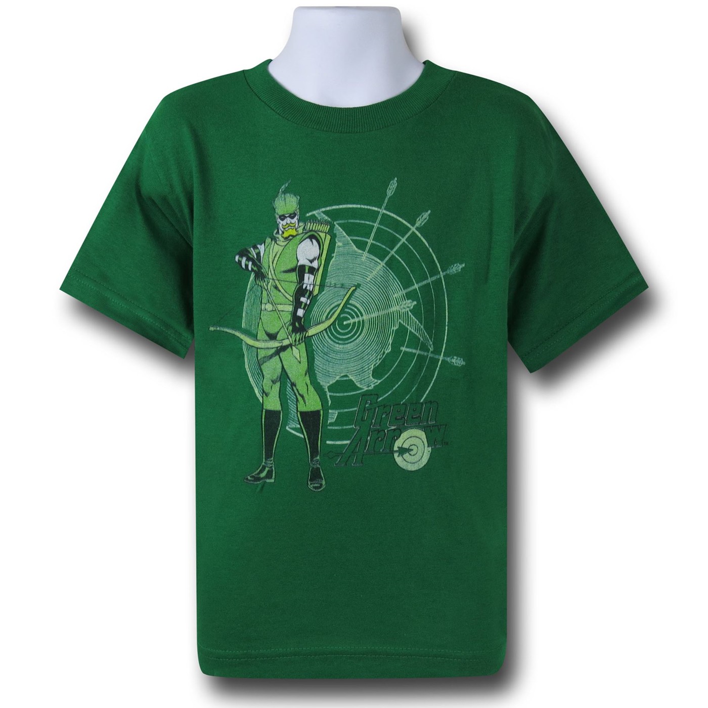 Green Arrow Kids Drawing Arrow T-Shirt, Green