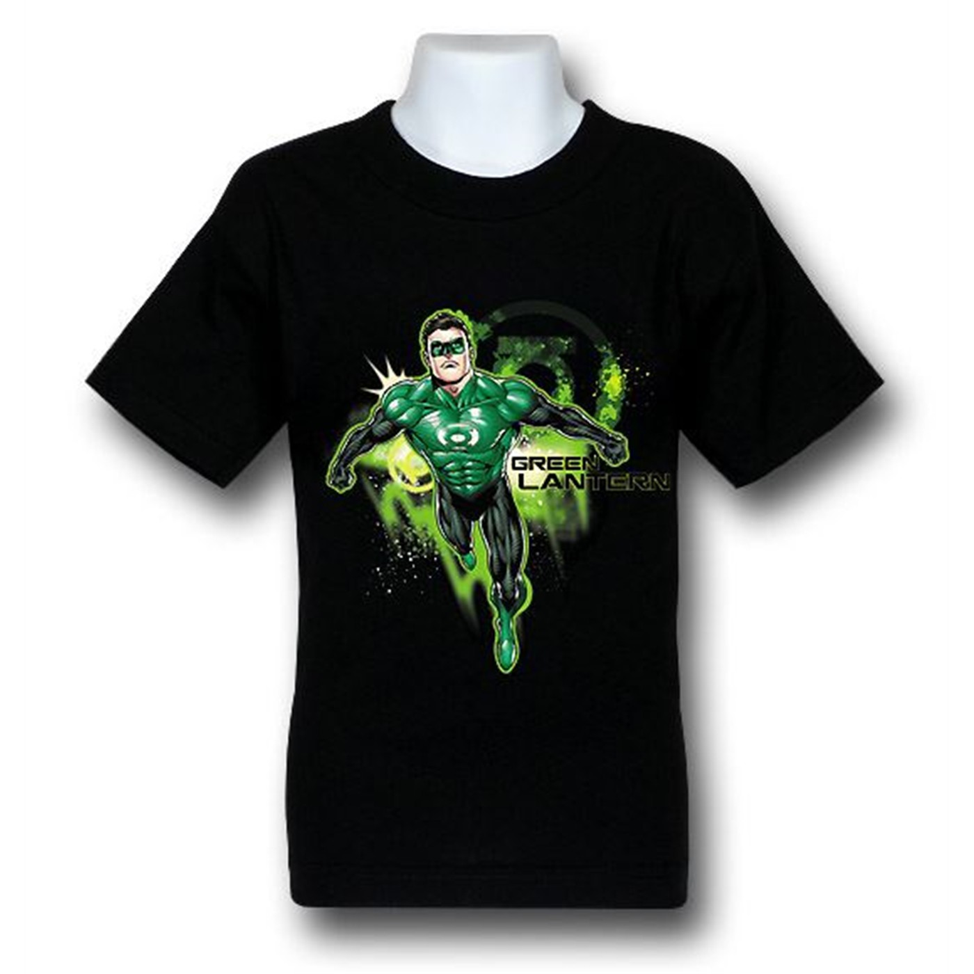 Green Lantern Movie Kids Hal Flying T-Shirt, Black