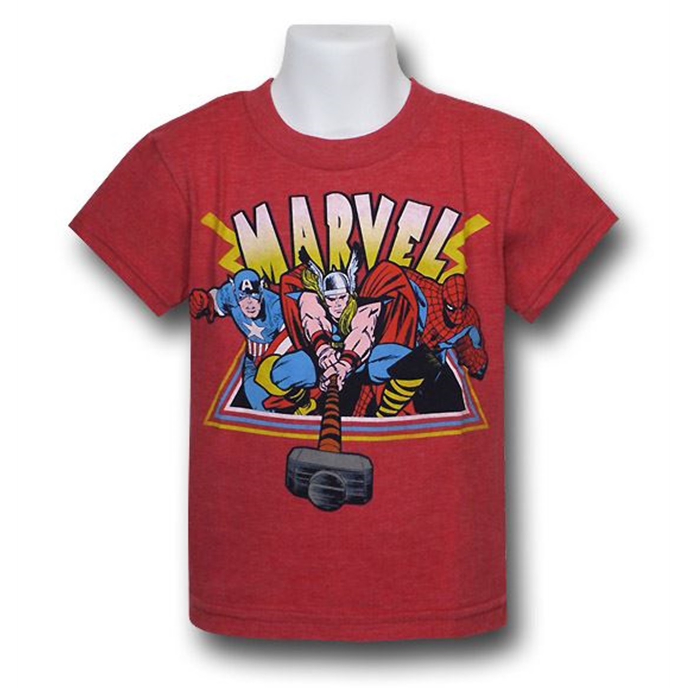 Marvel Heroes Red Kids 30 Single T-Shirt, Red