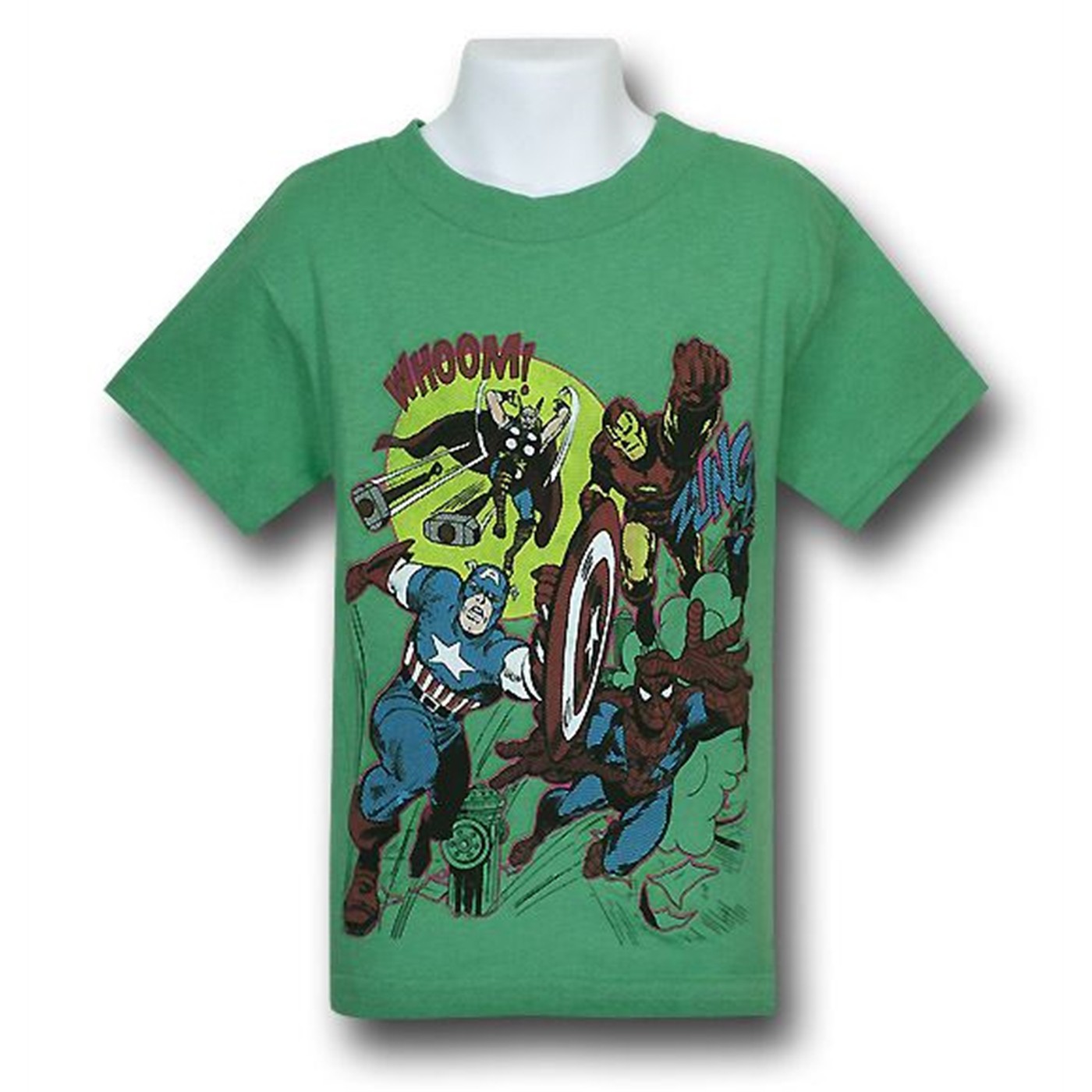 Marvel Power Punch Green Kids 30 Single T-Shirt, Green