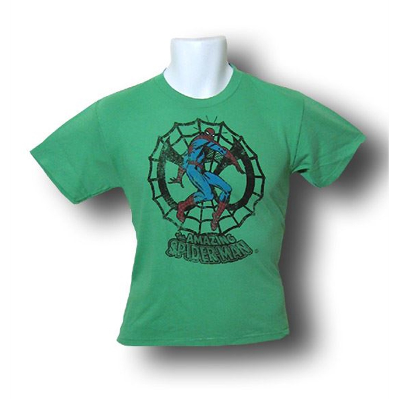 Spiderman Kids Red Decco Sense Tingling T-Shirt, Green