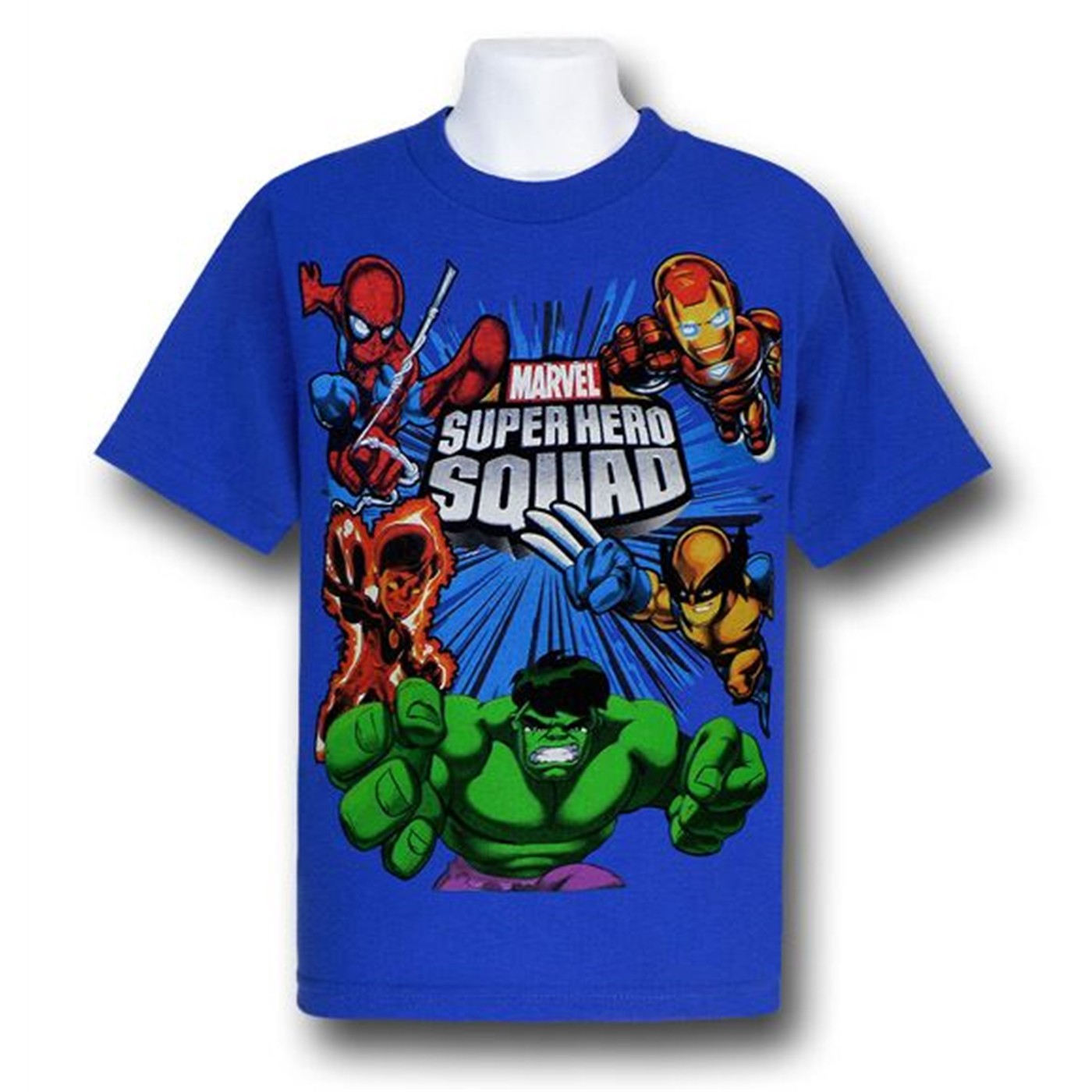 Marvel Kids Superhero Squad Charge T-Shirt, Blue