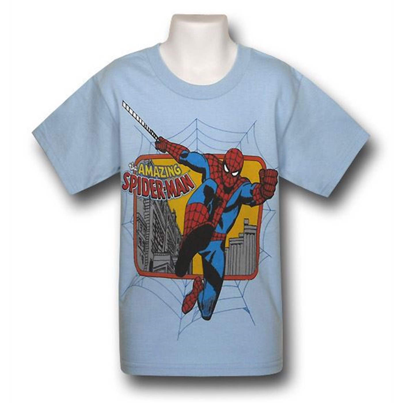 Spiderman Kids Swing Through Panel T-Shirt, Blue