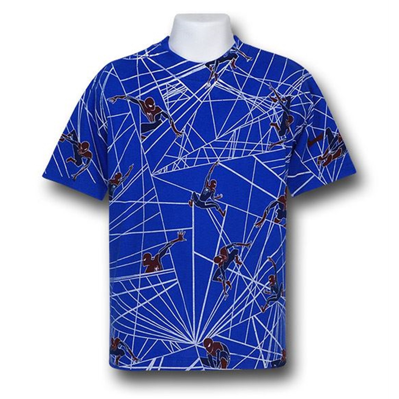 Spider-Man Movie Kids Web Hanger T-Shirt, Blue