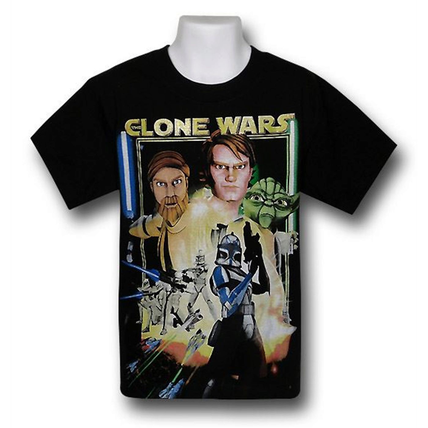 Star Wars Kids Clone Wars Republic Strike T-Shirt, Black