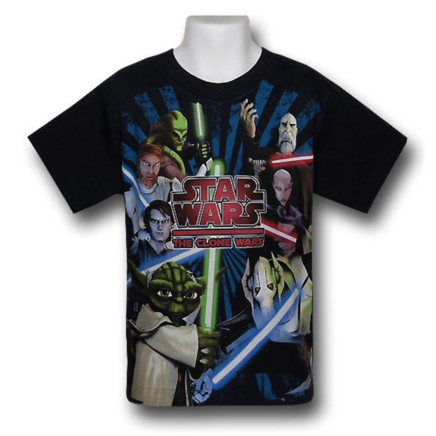 Star Wars Kids Clone Wars Cast Clash T-Shirt, Blue
