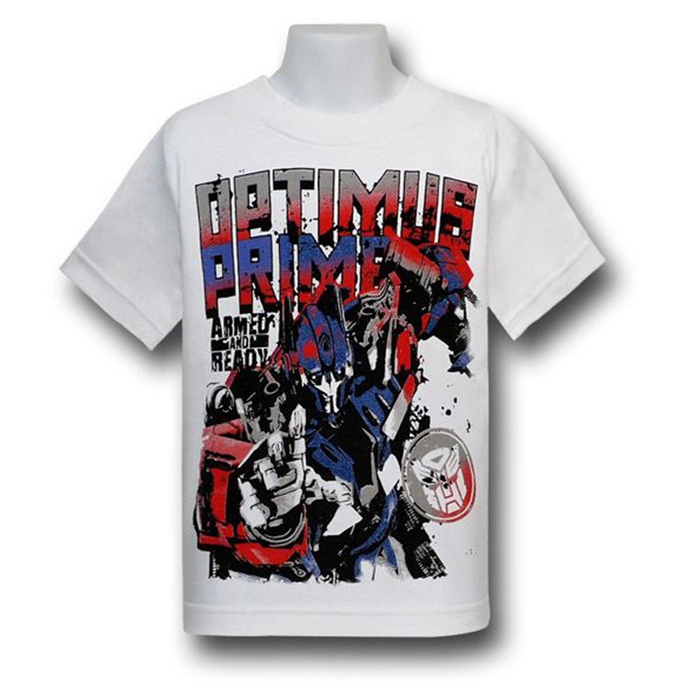 Transformers Kids Optimus Armed T-Shirt, White