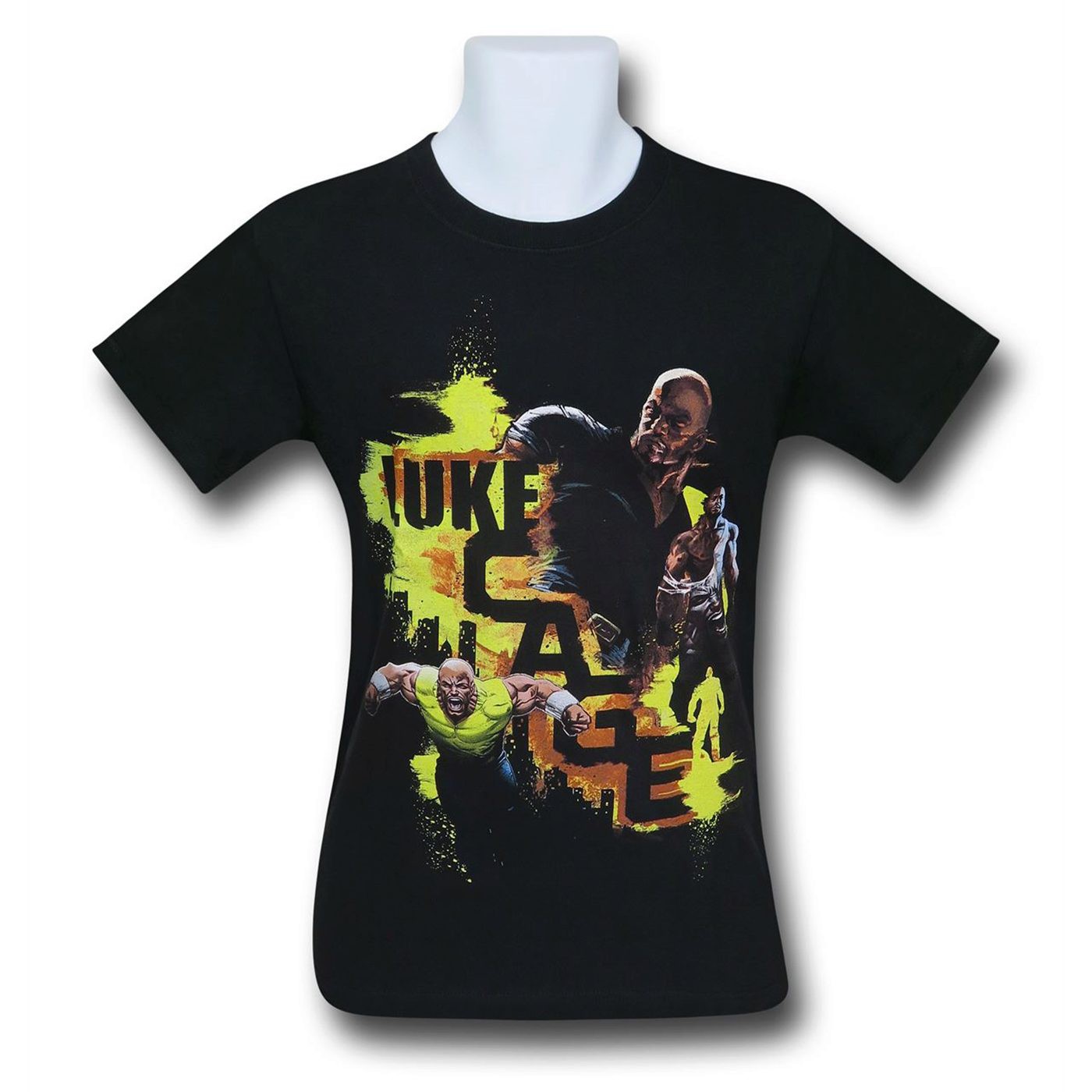 Luke Cage Action Pose Men's T-Shirt, Black