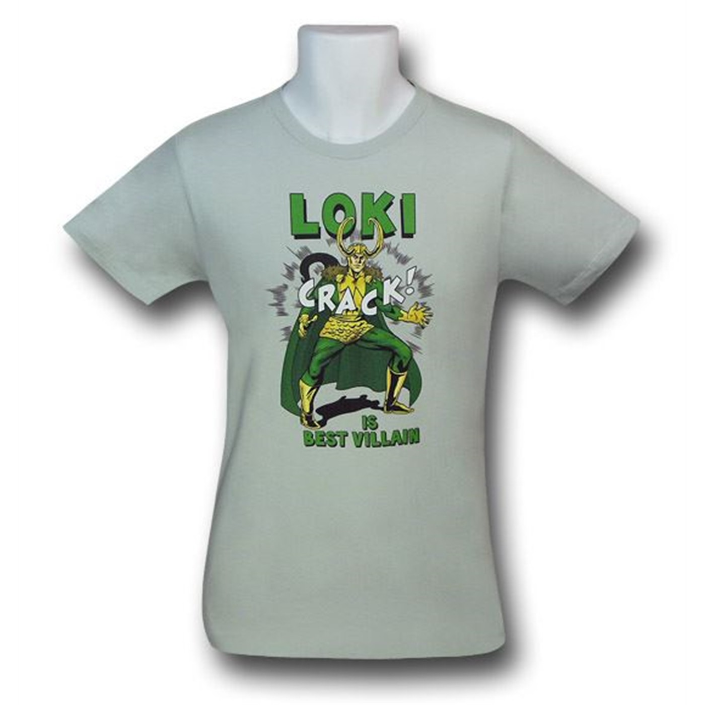 Loki Best Villain 30 Single T-Shirt, Grey