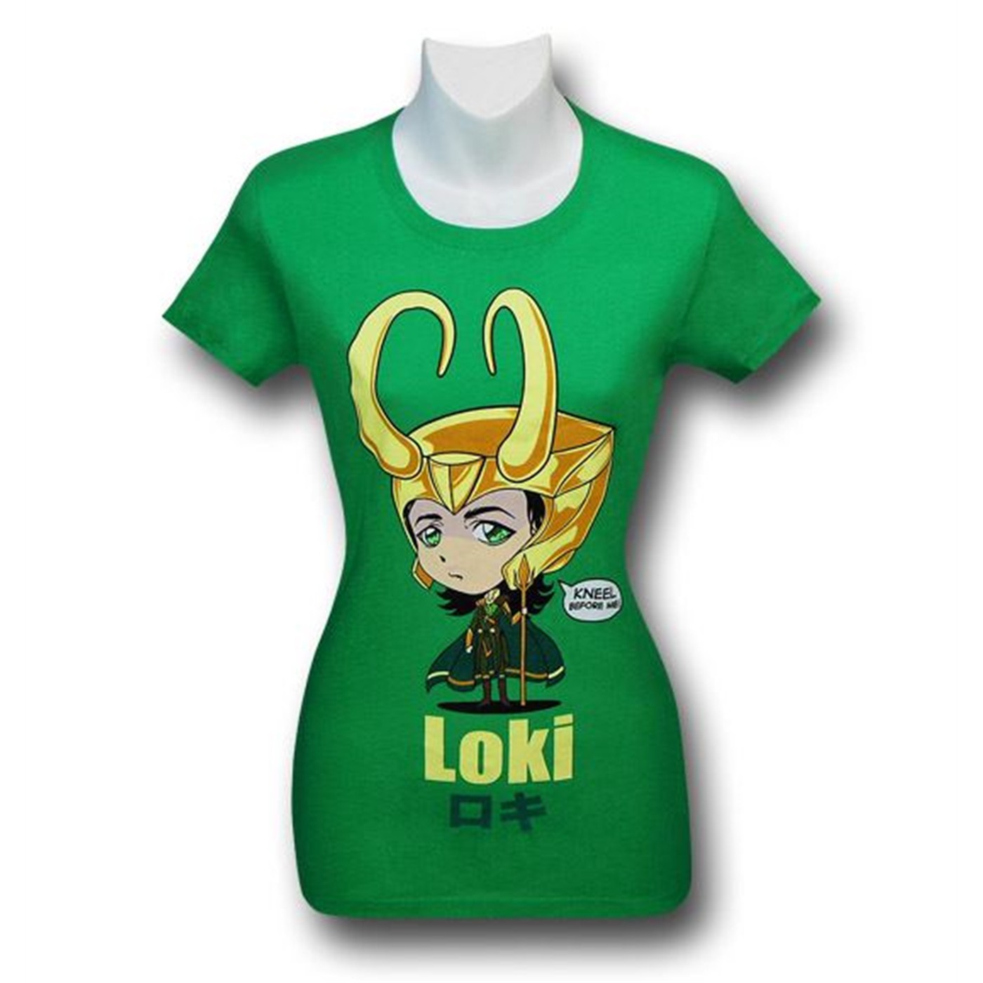 Loki Kawaii Women's T-Shirt, Green