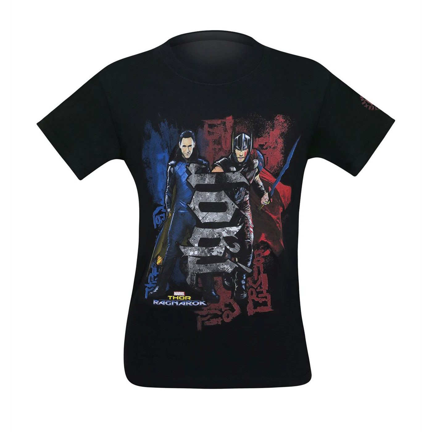 Loki Thor Ragnarok Ambigram Men's T-Shirt, Black
