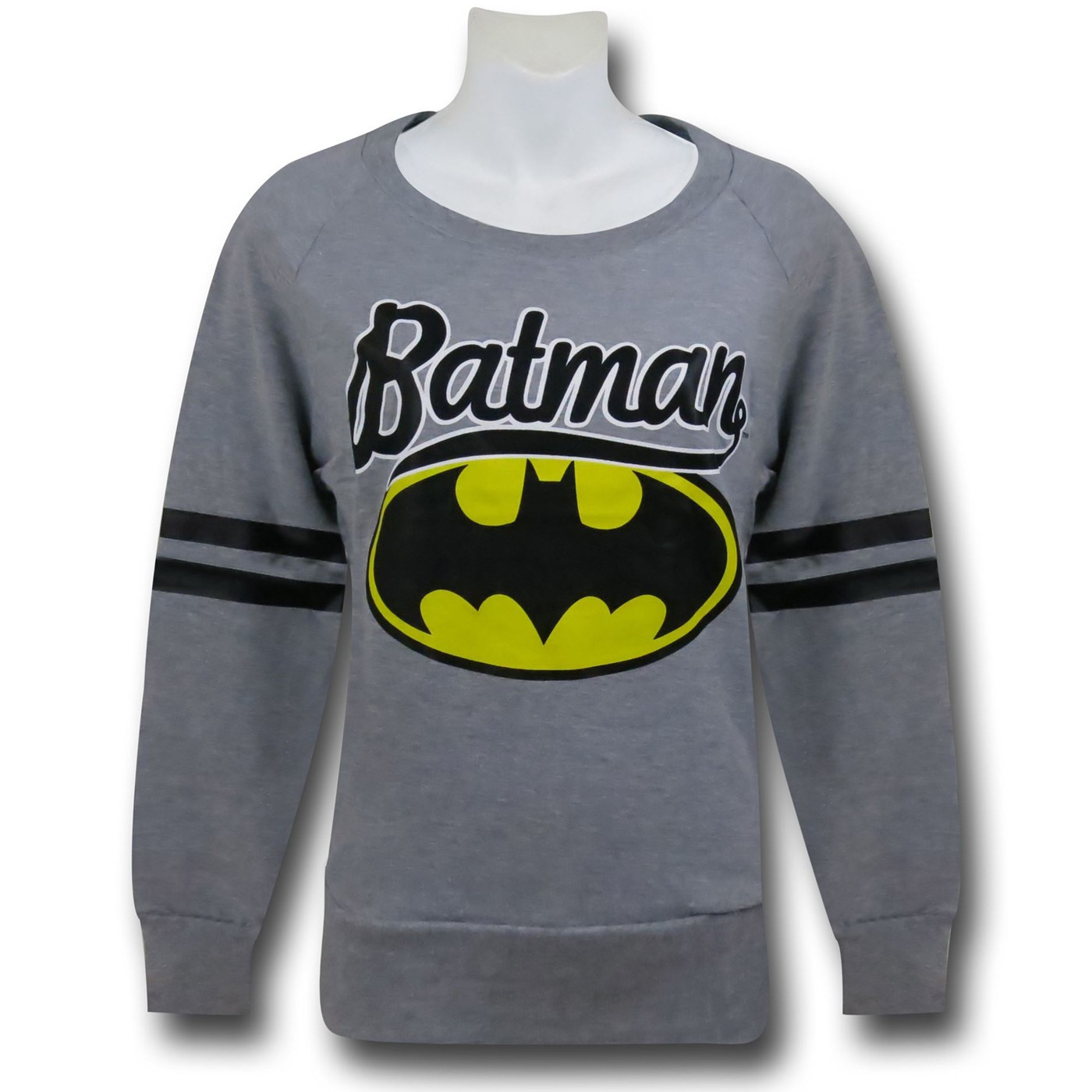 Batman Grey French Terry Longsleeve Women's T-Shirt, Grey