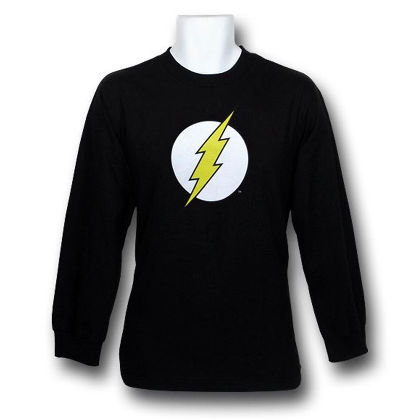 Flash Symbol Long Sleeve Black T-Shirt, Black