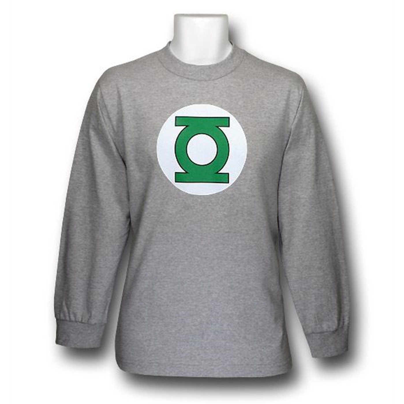 Green Lantern Heather Gray Long Sleeve T-Shirt, Grey