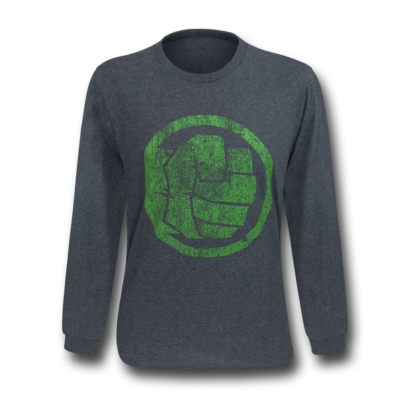 Hulk Fist Bump Men's Long Sleeve T-Shirt, Grey