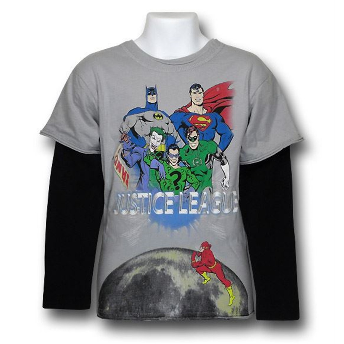 JLA Kids Friends 30 Single Long Sleeve T-Shirt, Grey