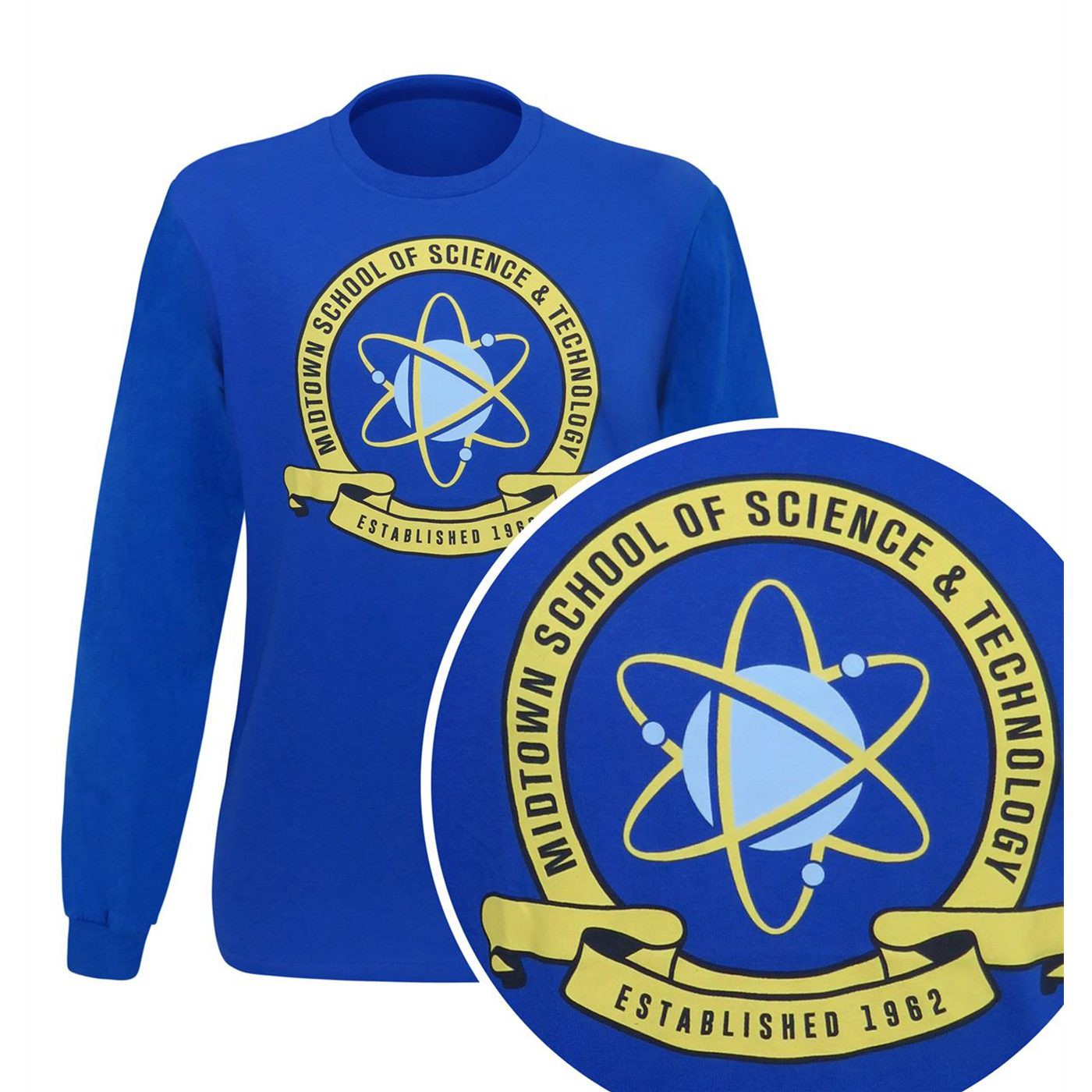Spider-Man Homecoming Midtown Men's Long Sleeve T-Shirt, Blue