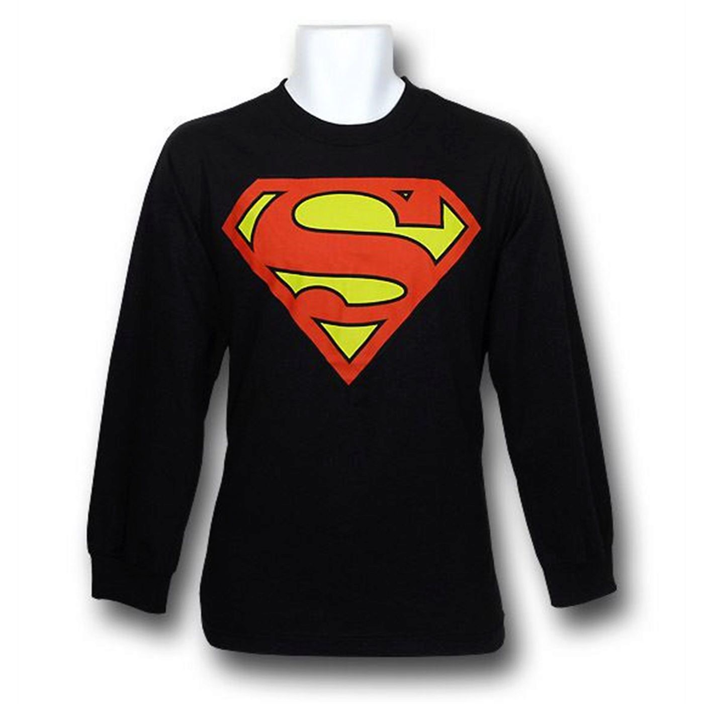 black superman t shirt long sleeve