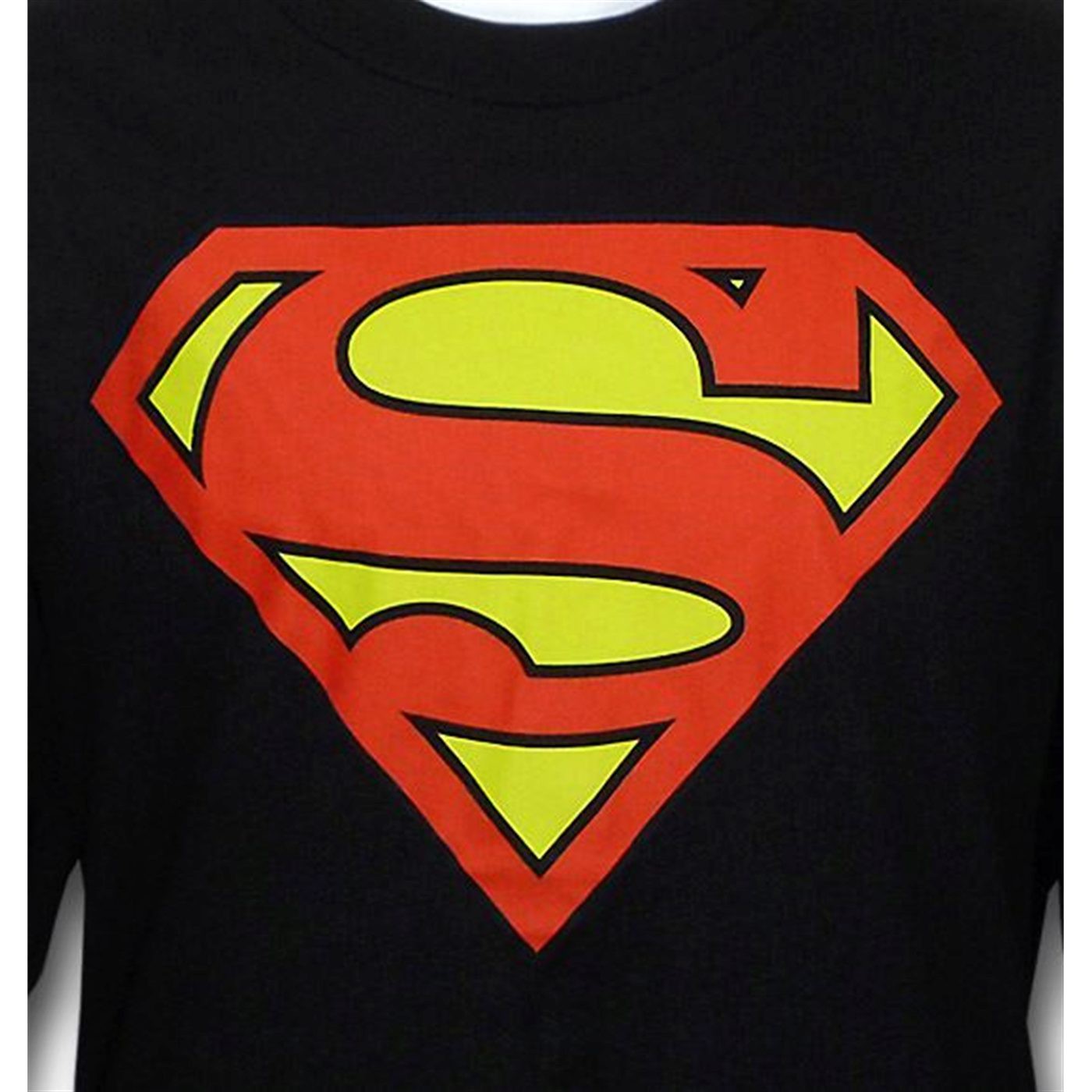 Superman Symbol Black Long Sleeve T-Shirt