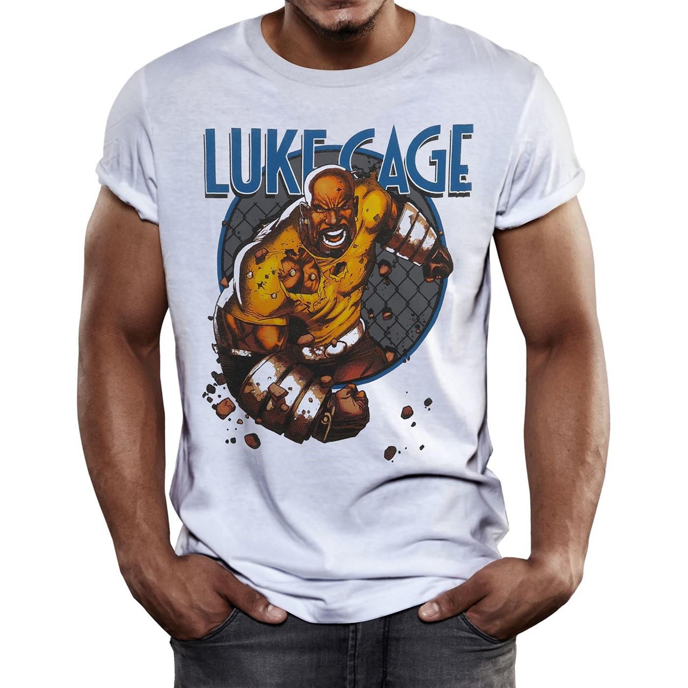 Luke Cage Cage-Match Men's T-Shirt, White