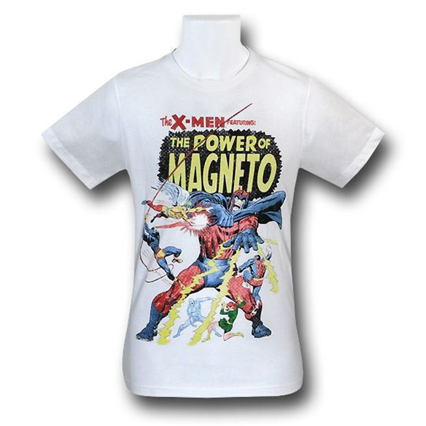 X-Men Power of Magneto Distressed 30 Single T-Shirt, White