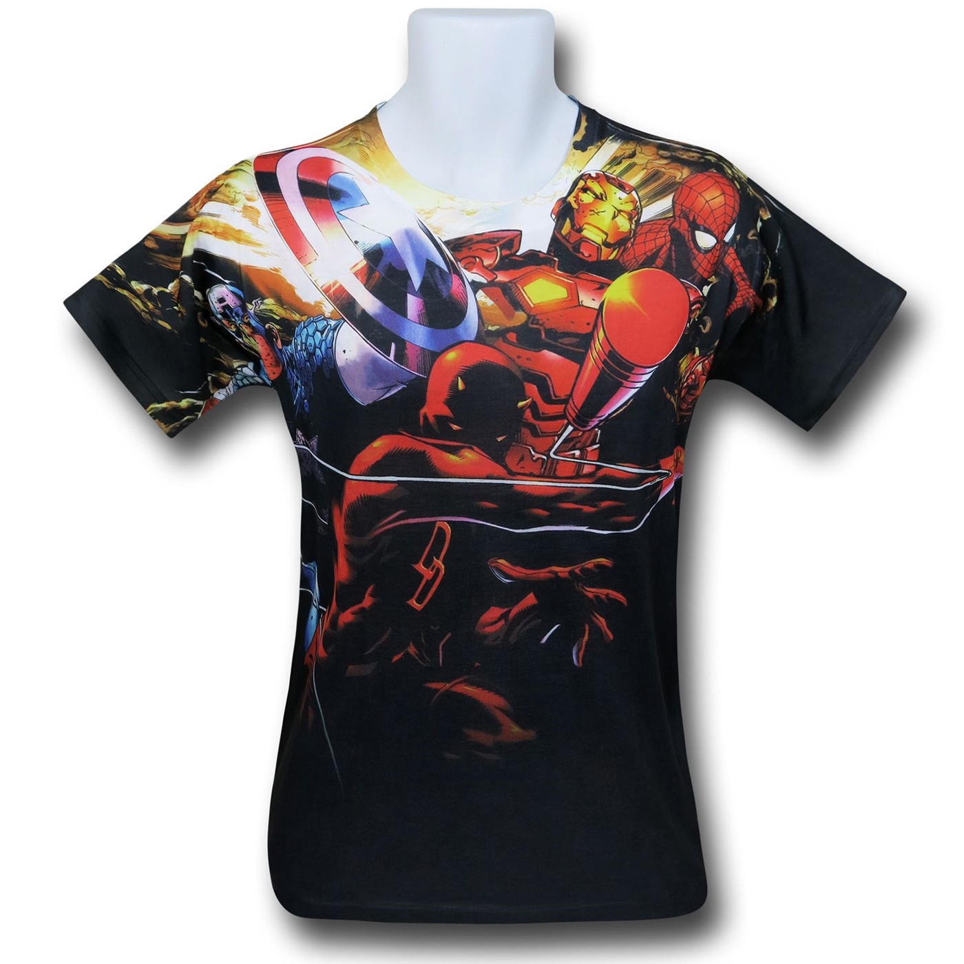 Marvel Universe Battle Sublimated T-Shirt, Black