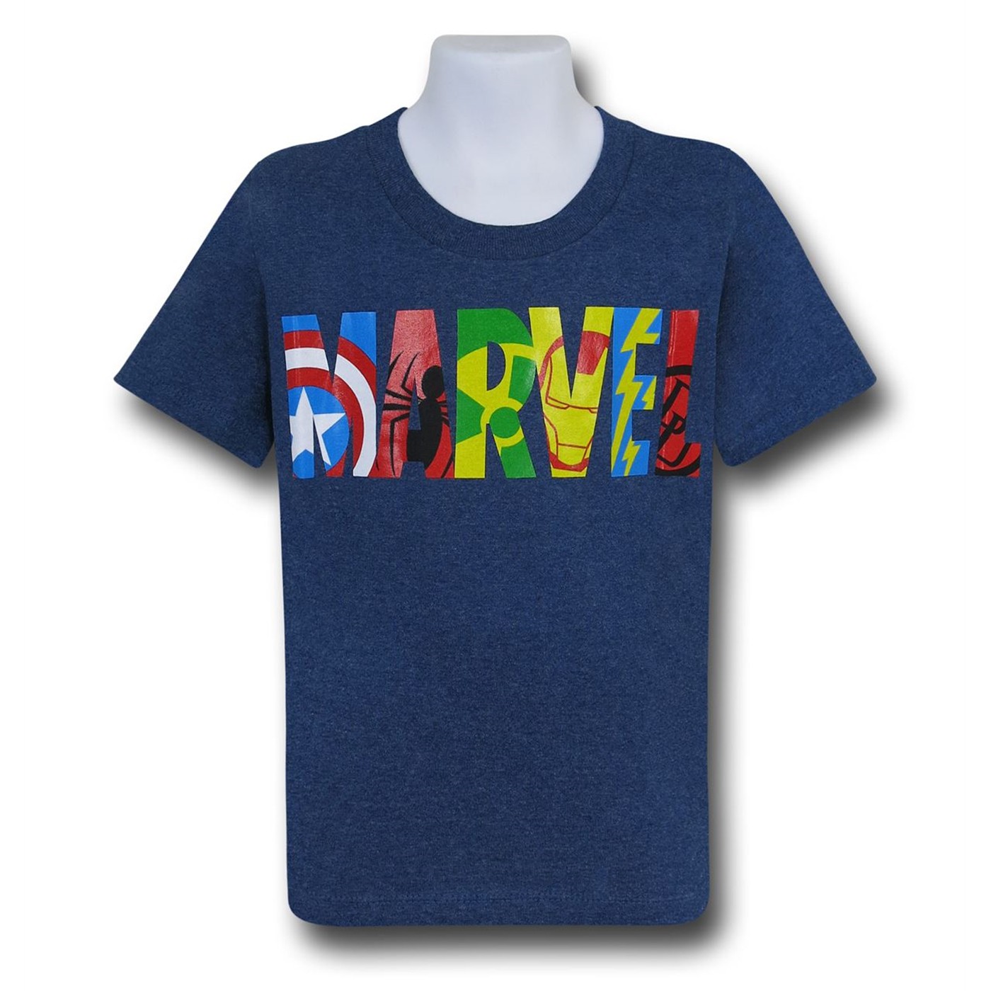 Marvel Icons Image Kids T-Shirt, Blue