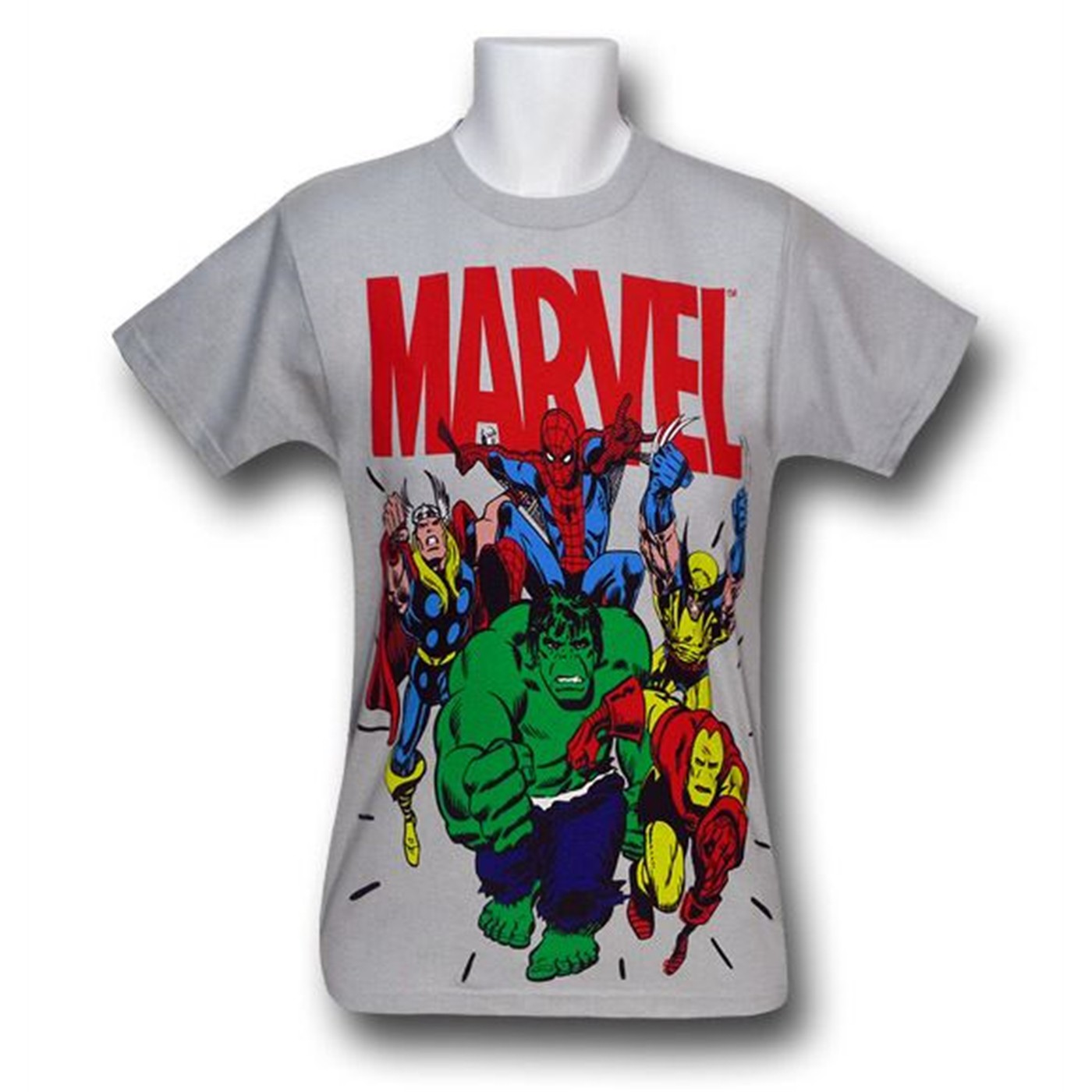 Marvel Heroes Launch Kids T-Shirt, Grey
