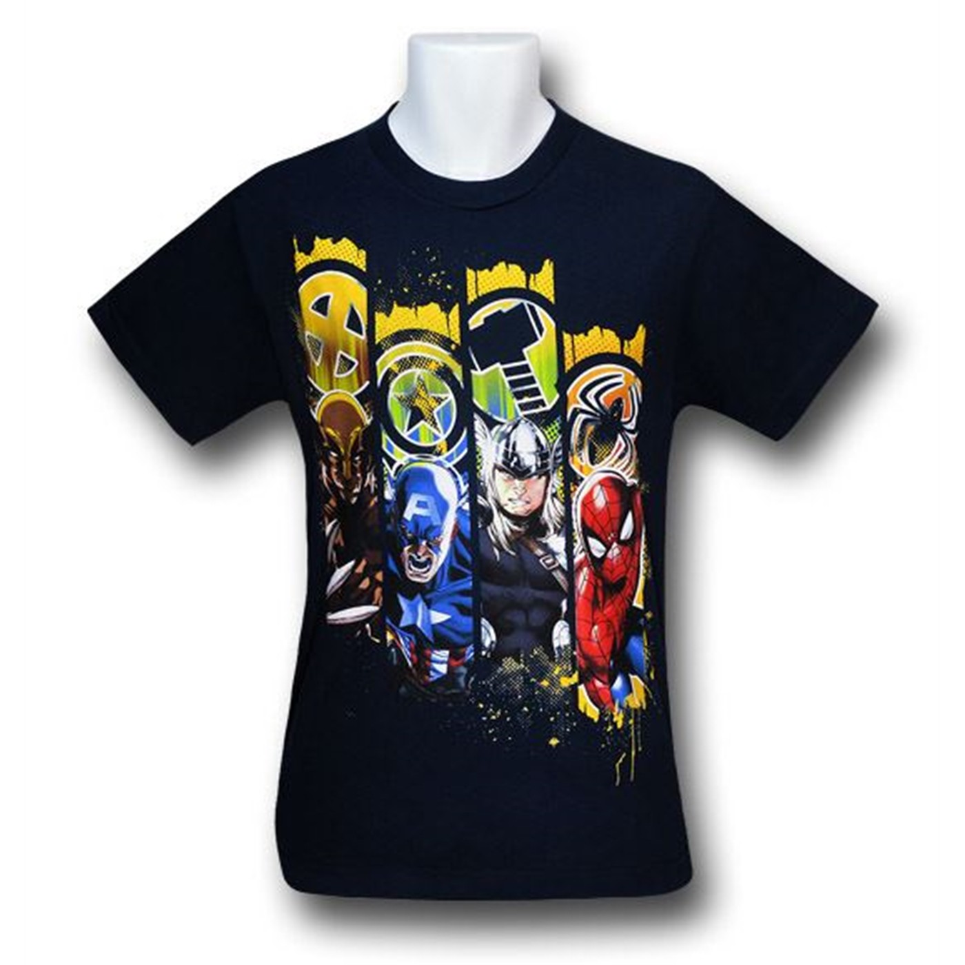 Marvel Heroes Lineup Youth T-Shirt, Blue