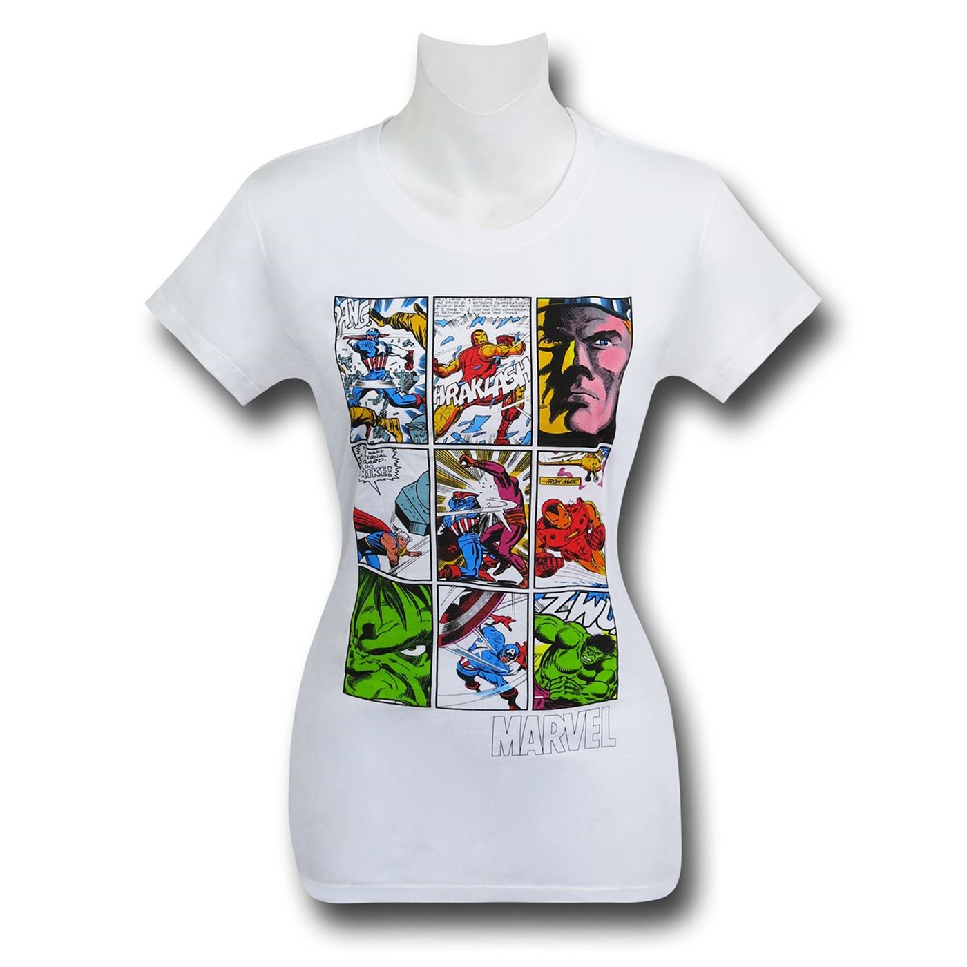 Marvel Comic Panels Women's T-Shirt, White