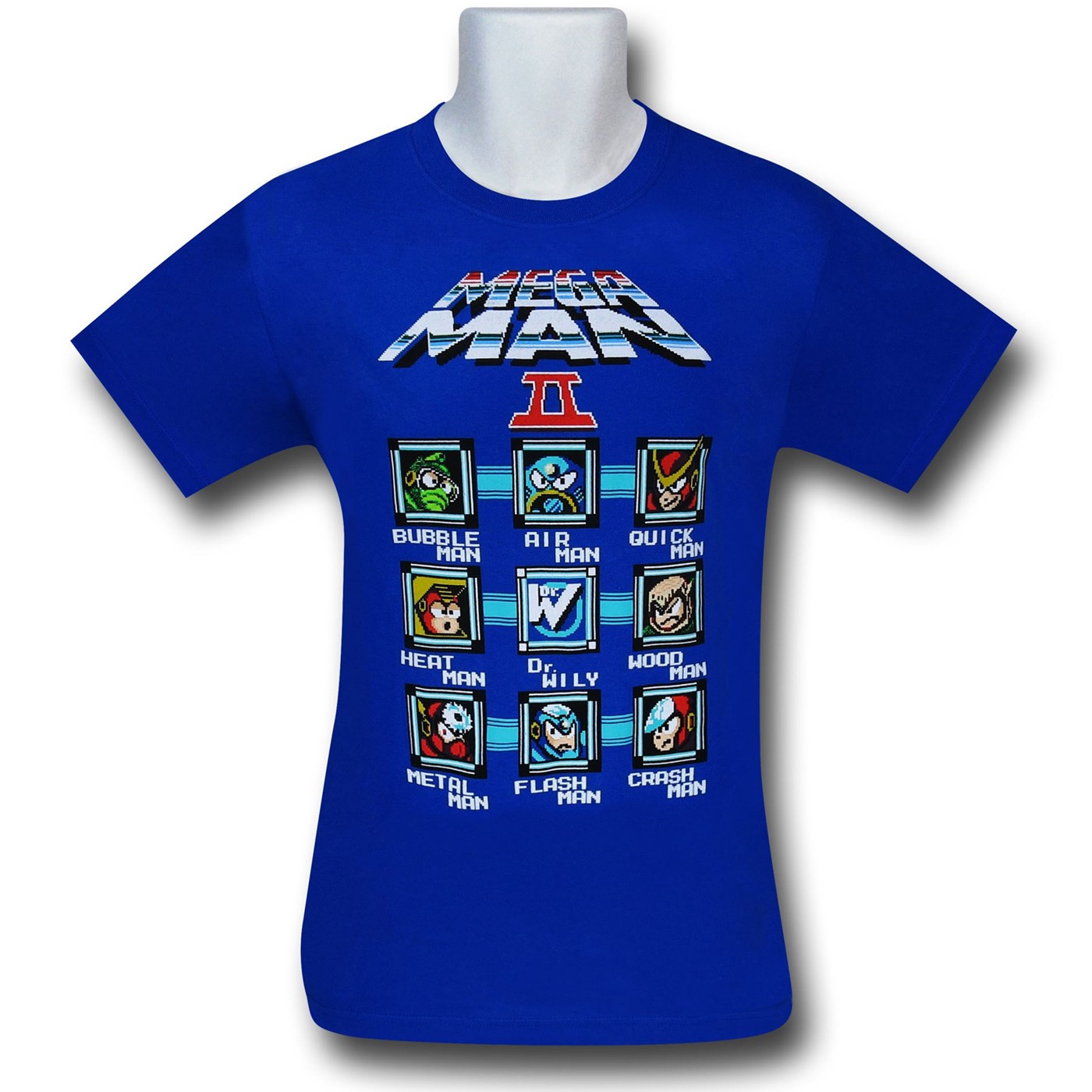 Mega Man Group Boxes T-Shirt, Blue