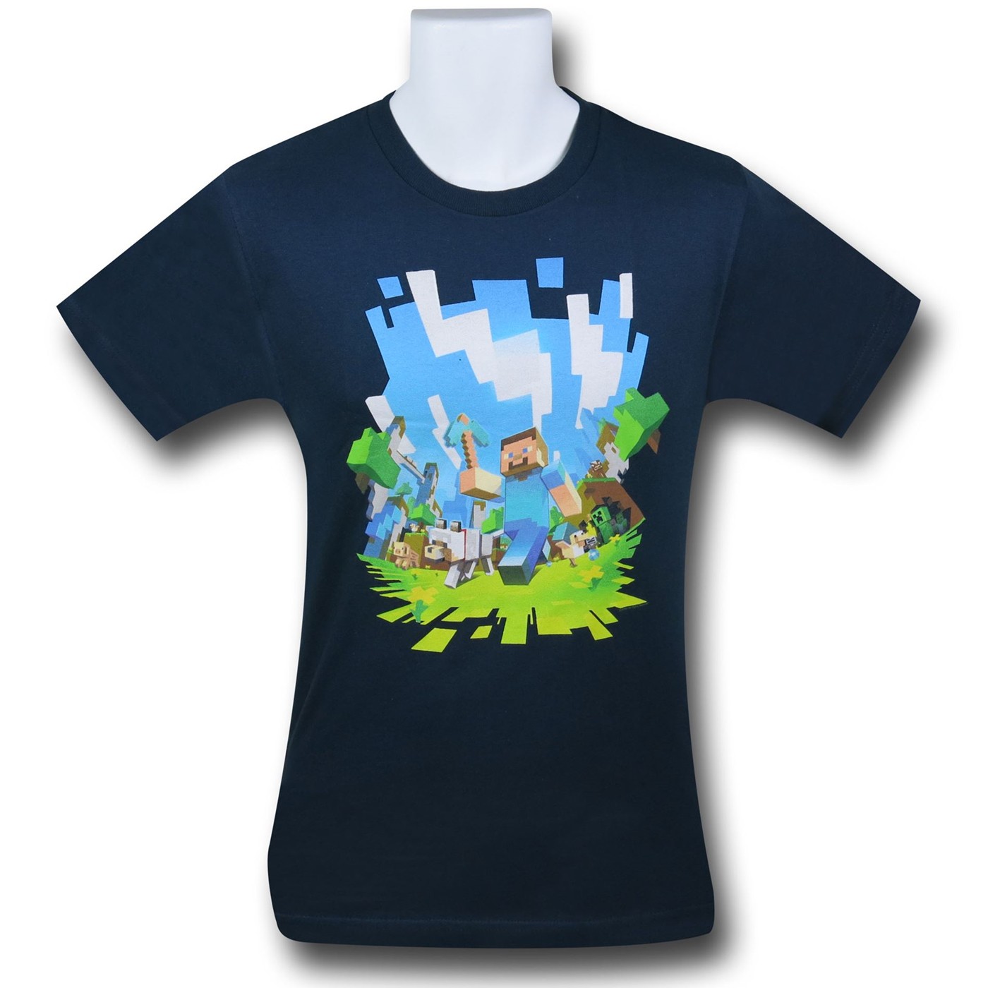 Minecraft Adventure Navy Youth T-Shirt, Blue