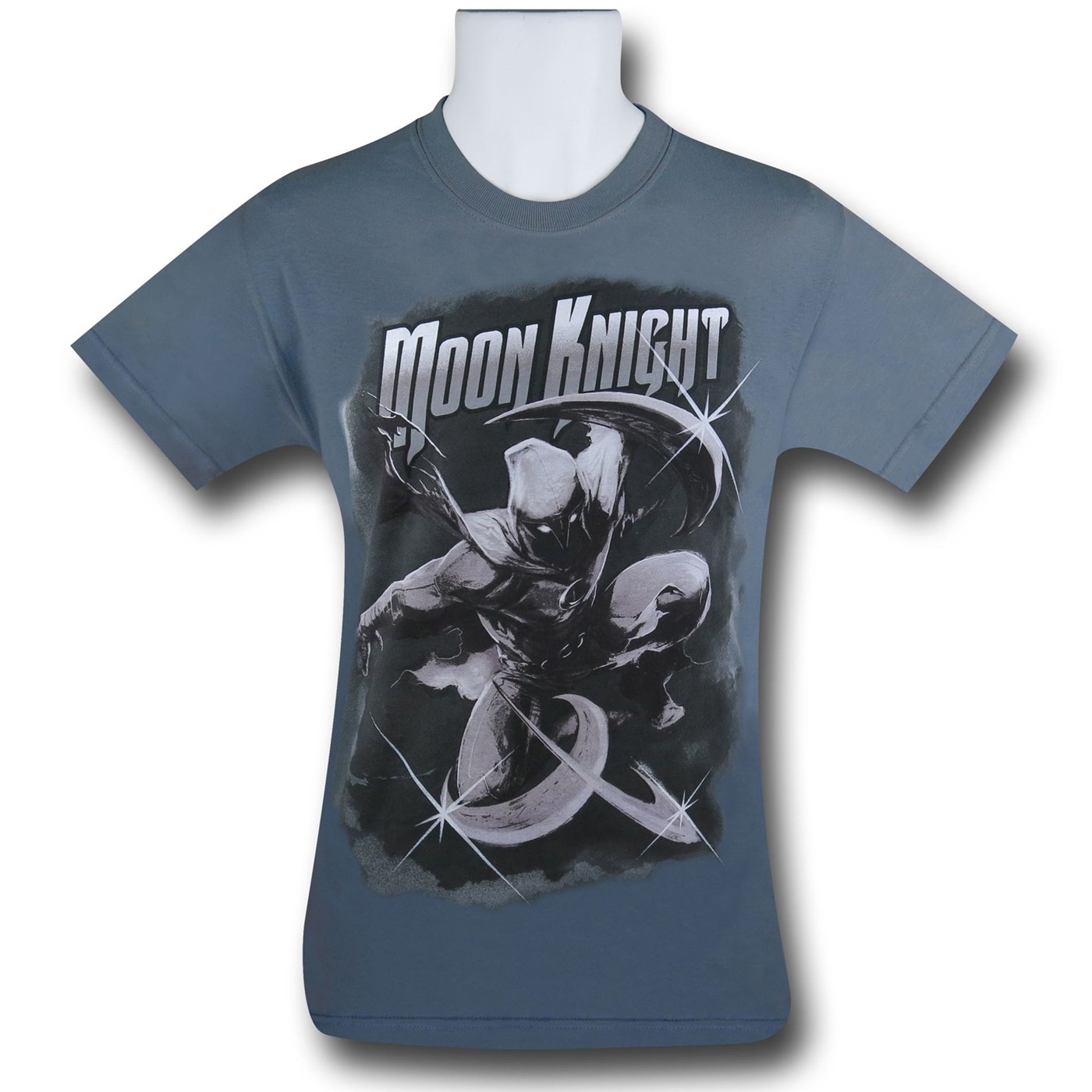 Moon Knight Crescent Darts on Grey T-Shirt, Grey