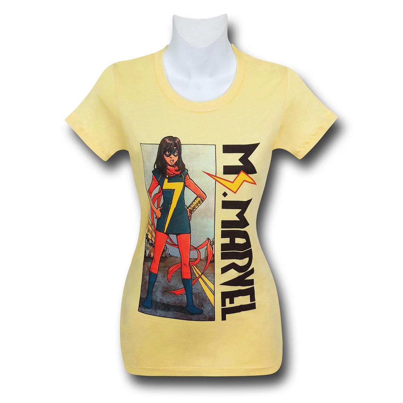 Ms. Marvel Yellow Women's T-Shirt, Yellow